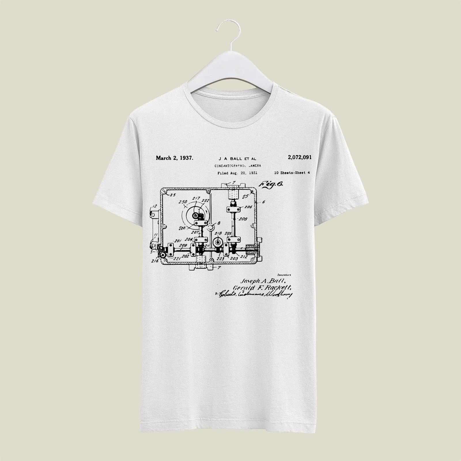 Camera Patent T-Shirt T-CMP181 Desichalchitra