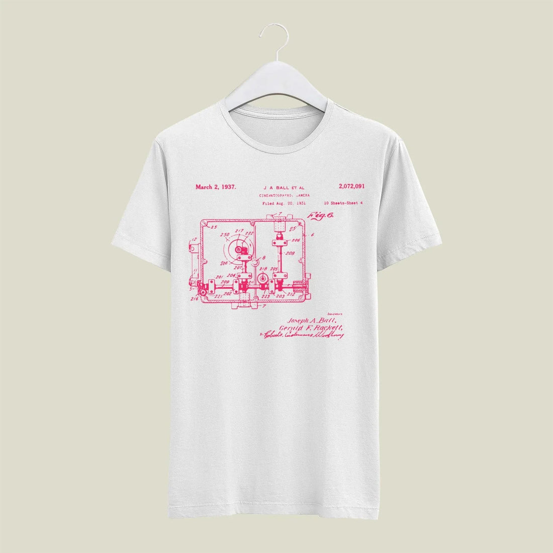 Camera Patent T-Shirt T-CMP212 Desichalchitra