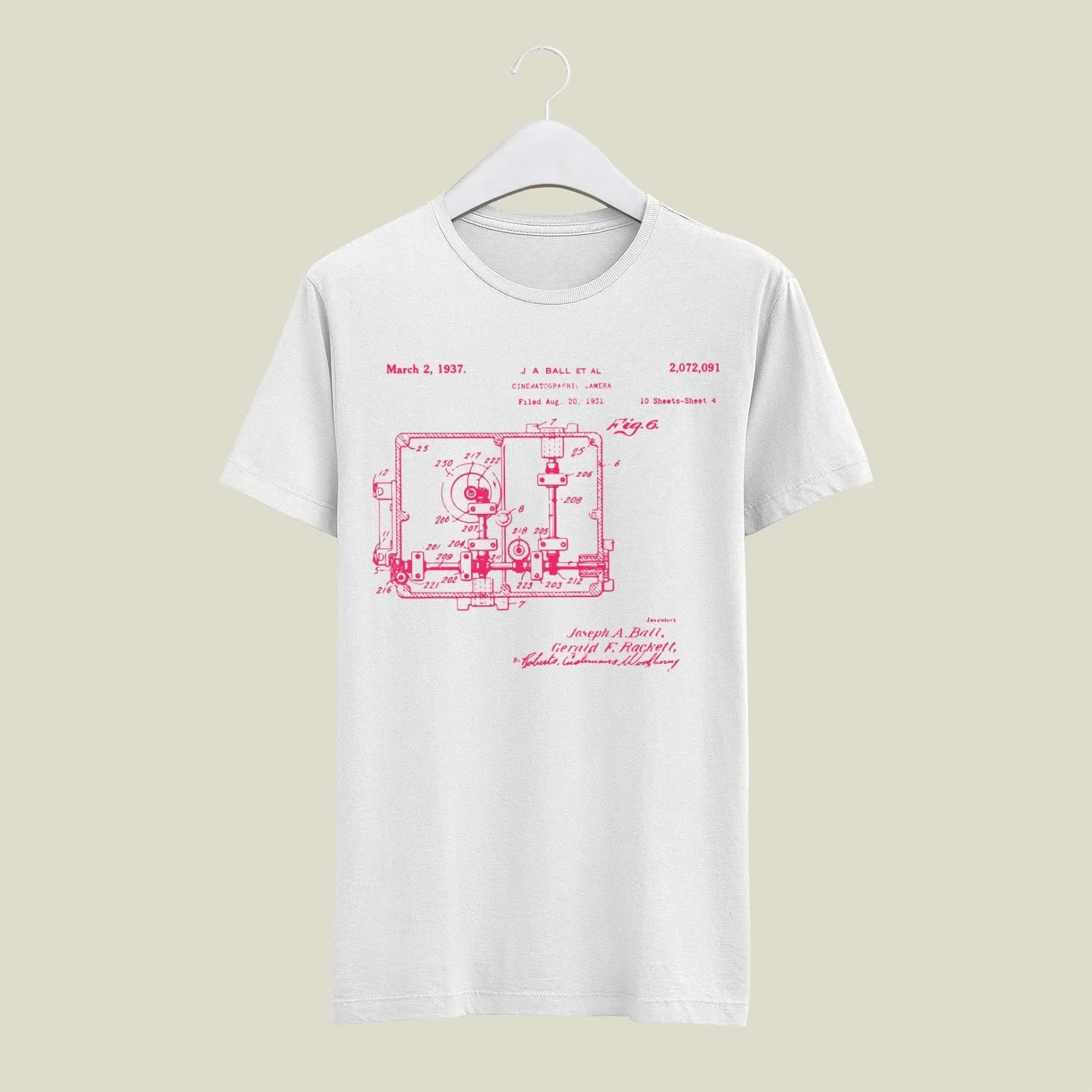 Camera Patent T-Shirt T-CMP212 Desichalchitra