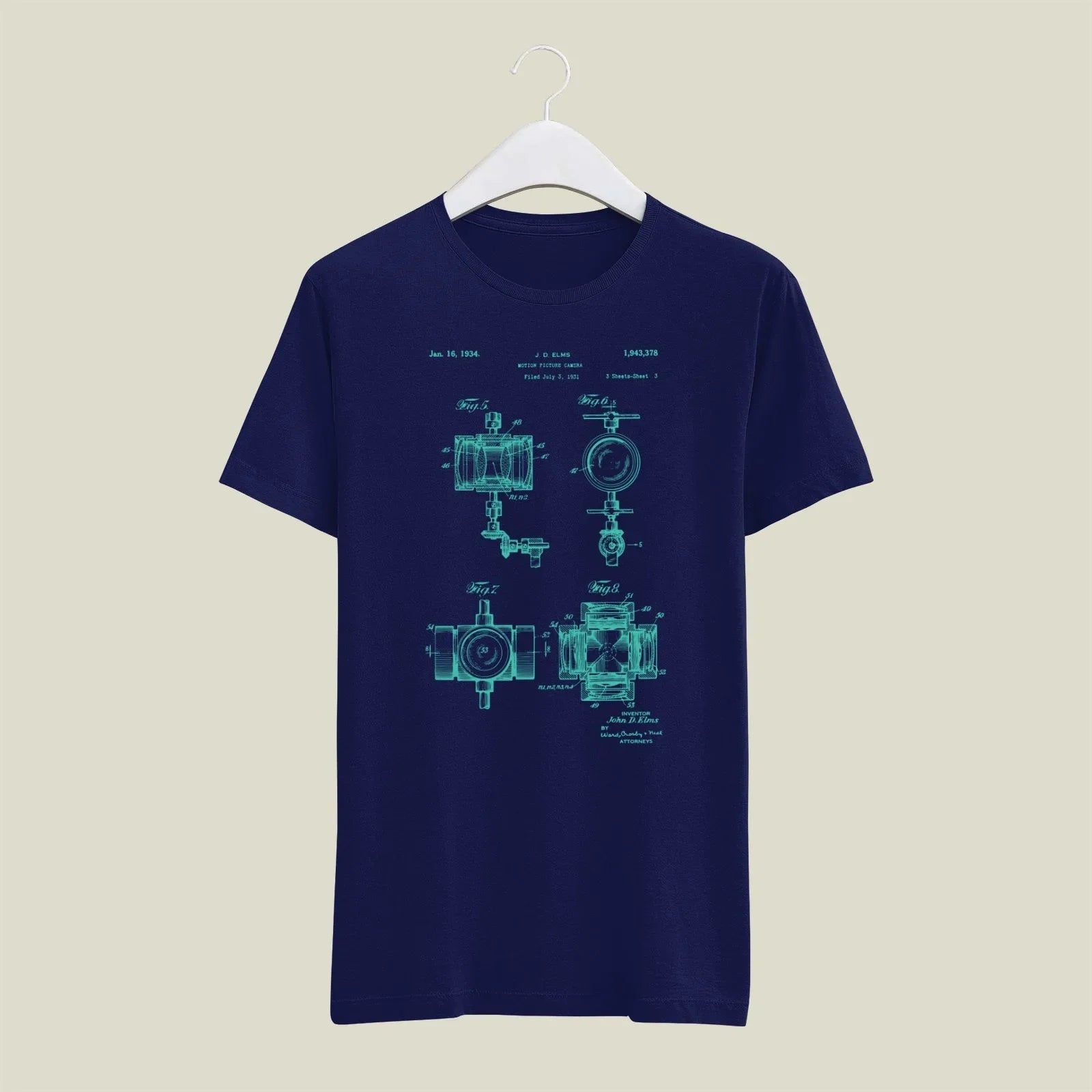 Camera Patent T-Shirt T-CMP210 Desichalchitra