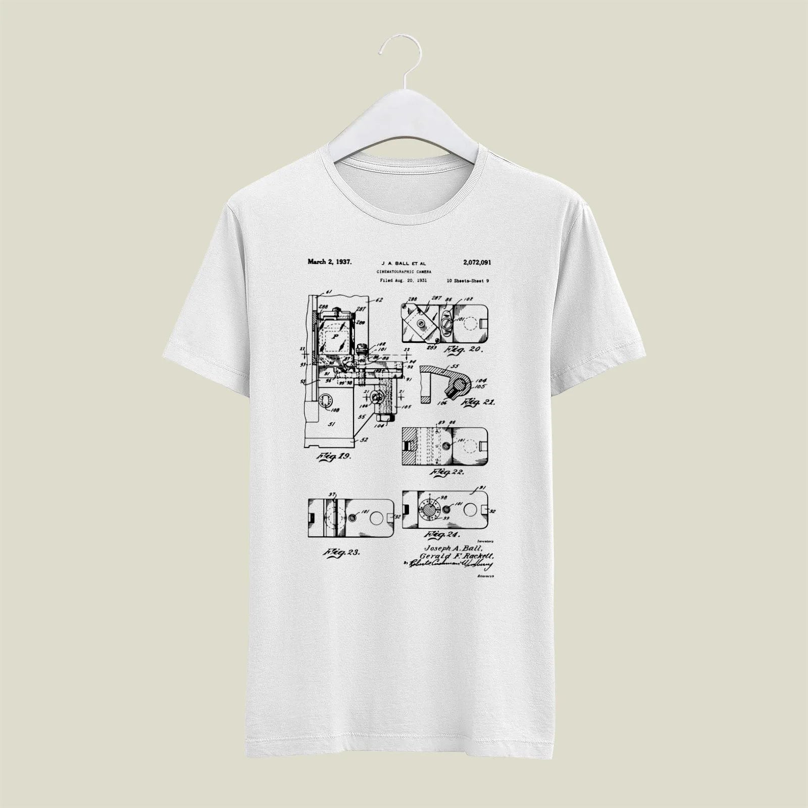 Camera Patent T-Shirt T-CMP155 Desichalchitra