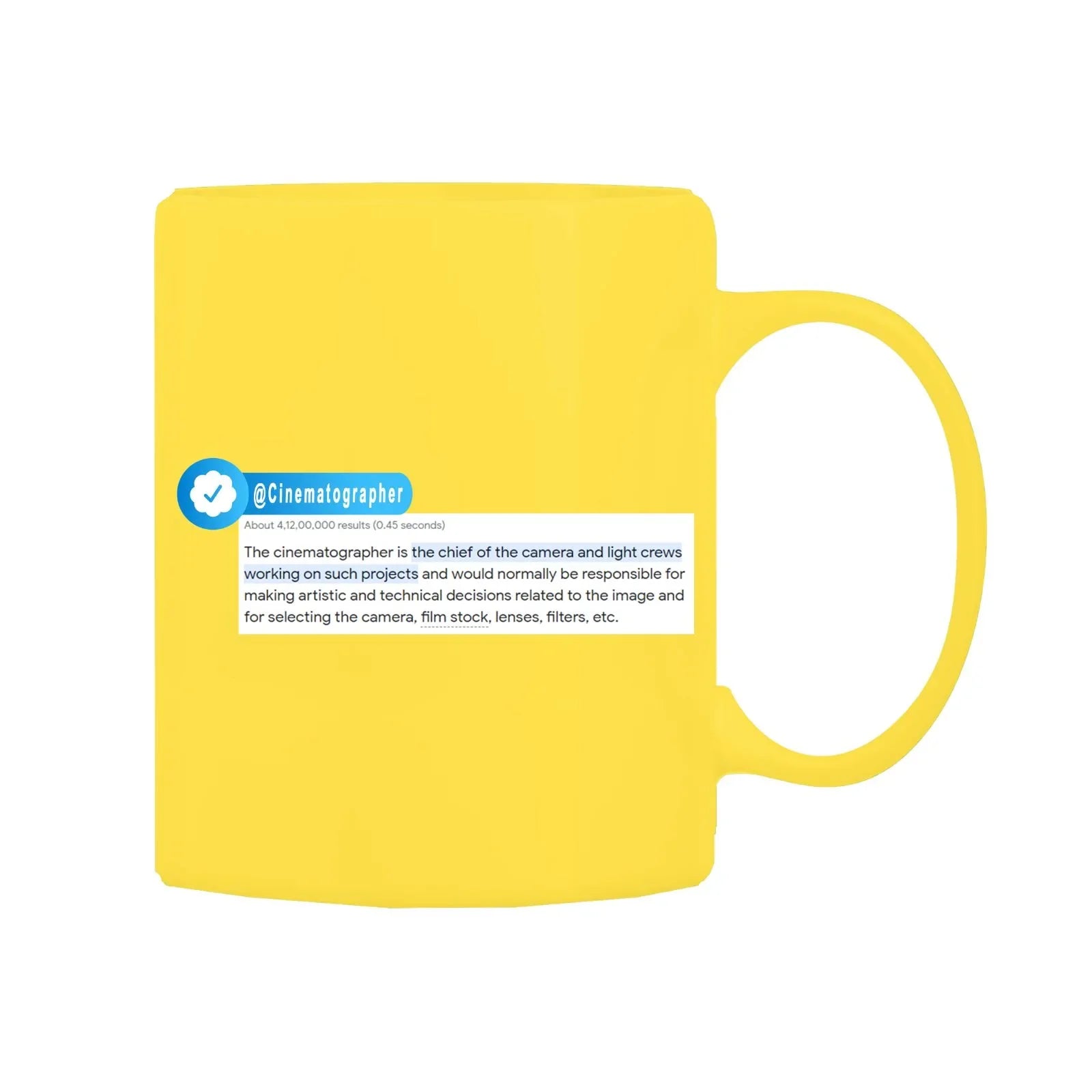 Cinematographer Mug M-CIN4 Desichalchitra