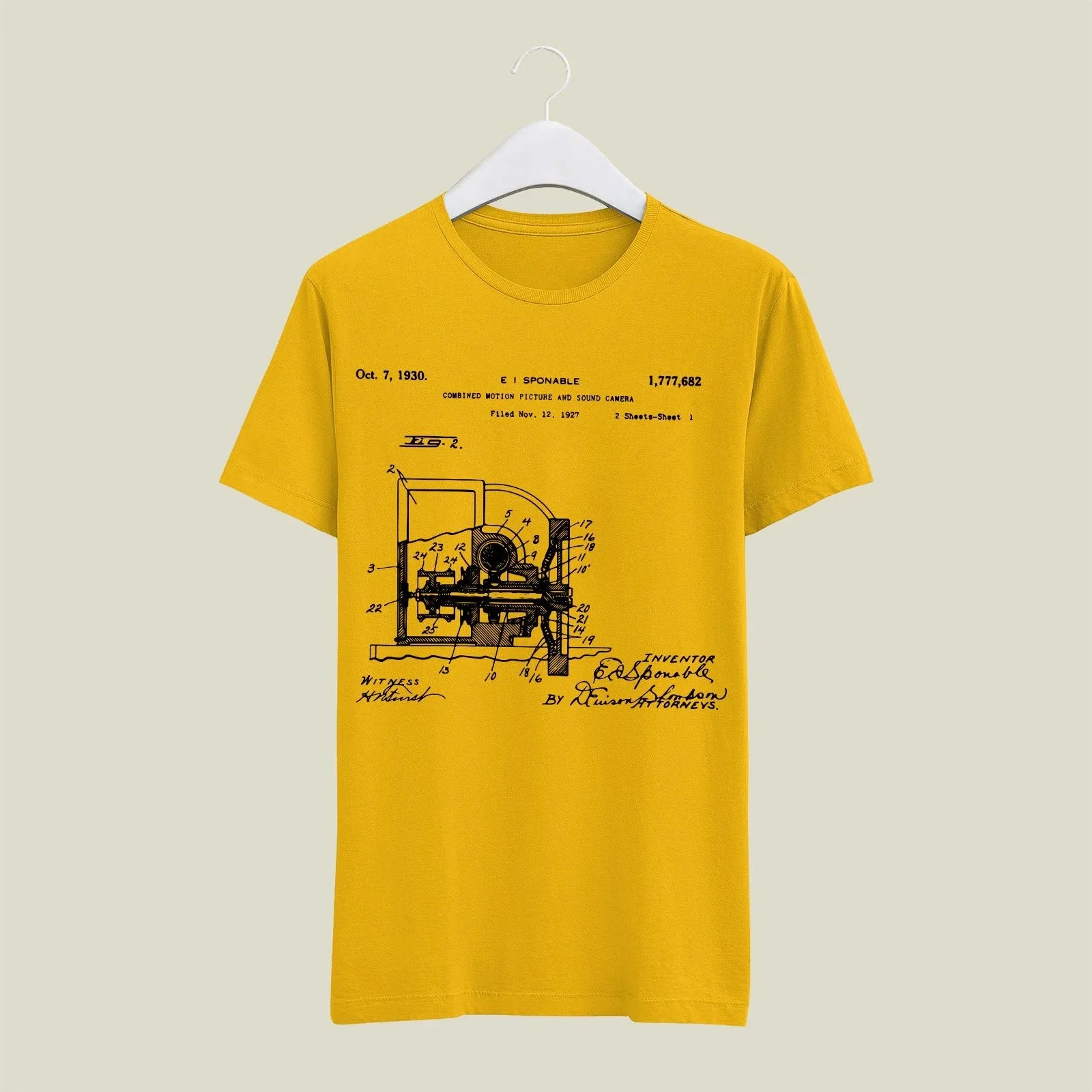 Camera Patent T-Shirt T-CMP152 Desichalchitra