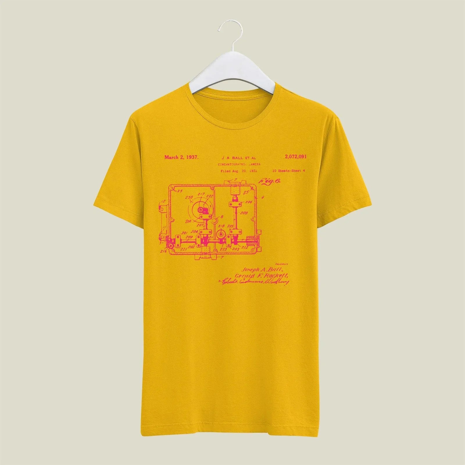 Camera Patent T-Shirt T-CMP212 Desichalchitra