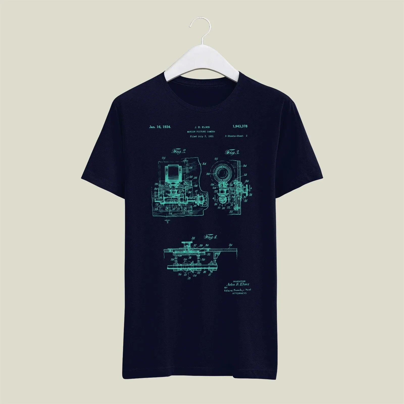 Camera Patent T-Shirt T-CMP185 Desichalchitra