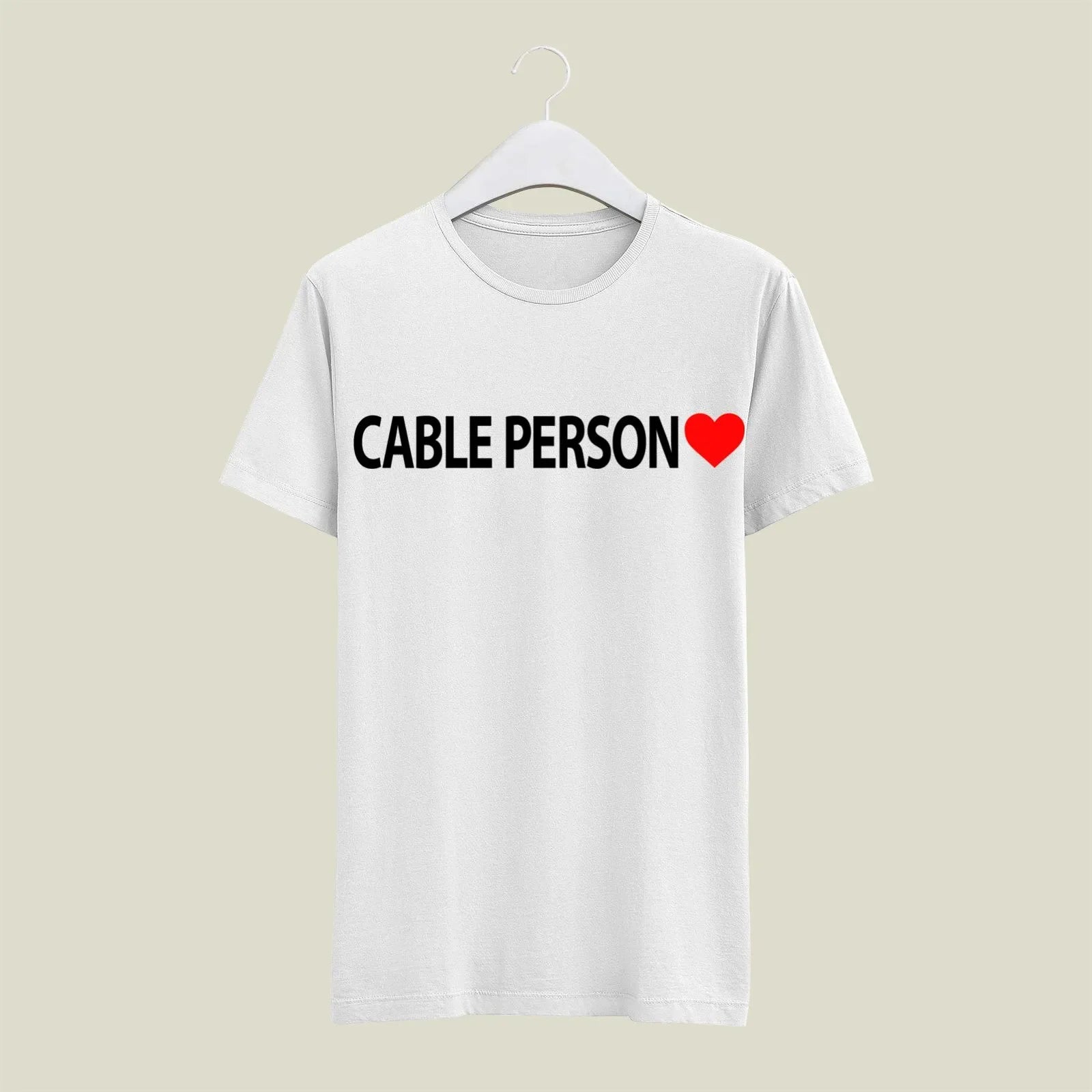 Cable Person T-Shirt T-CAB4 Desichalchitra