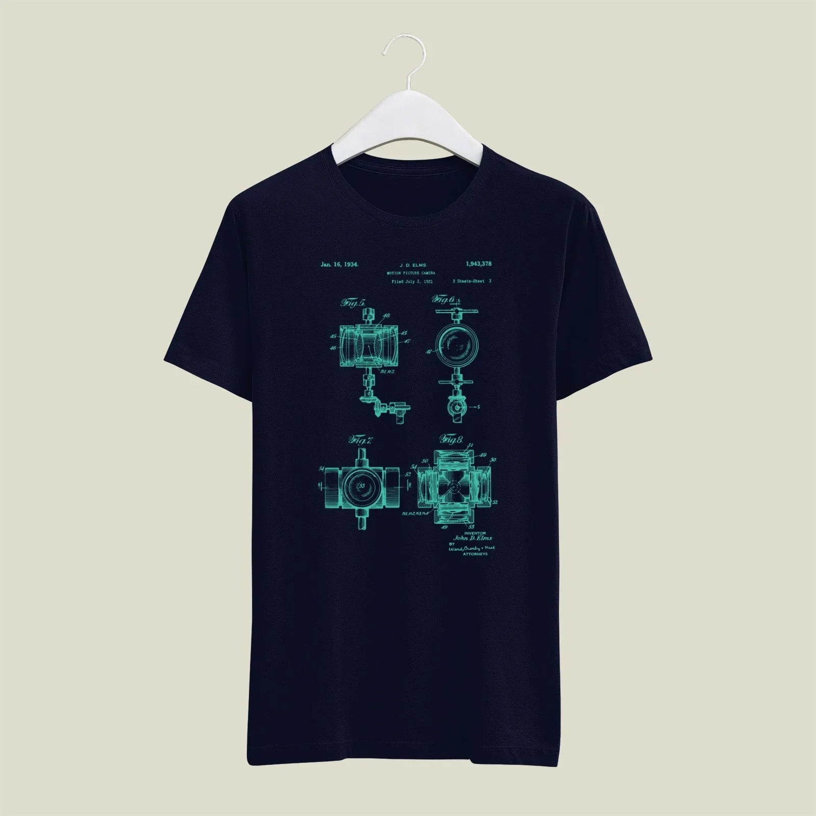 Camera Patent T-Shirt T-CMP210 Desichalchitra
