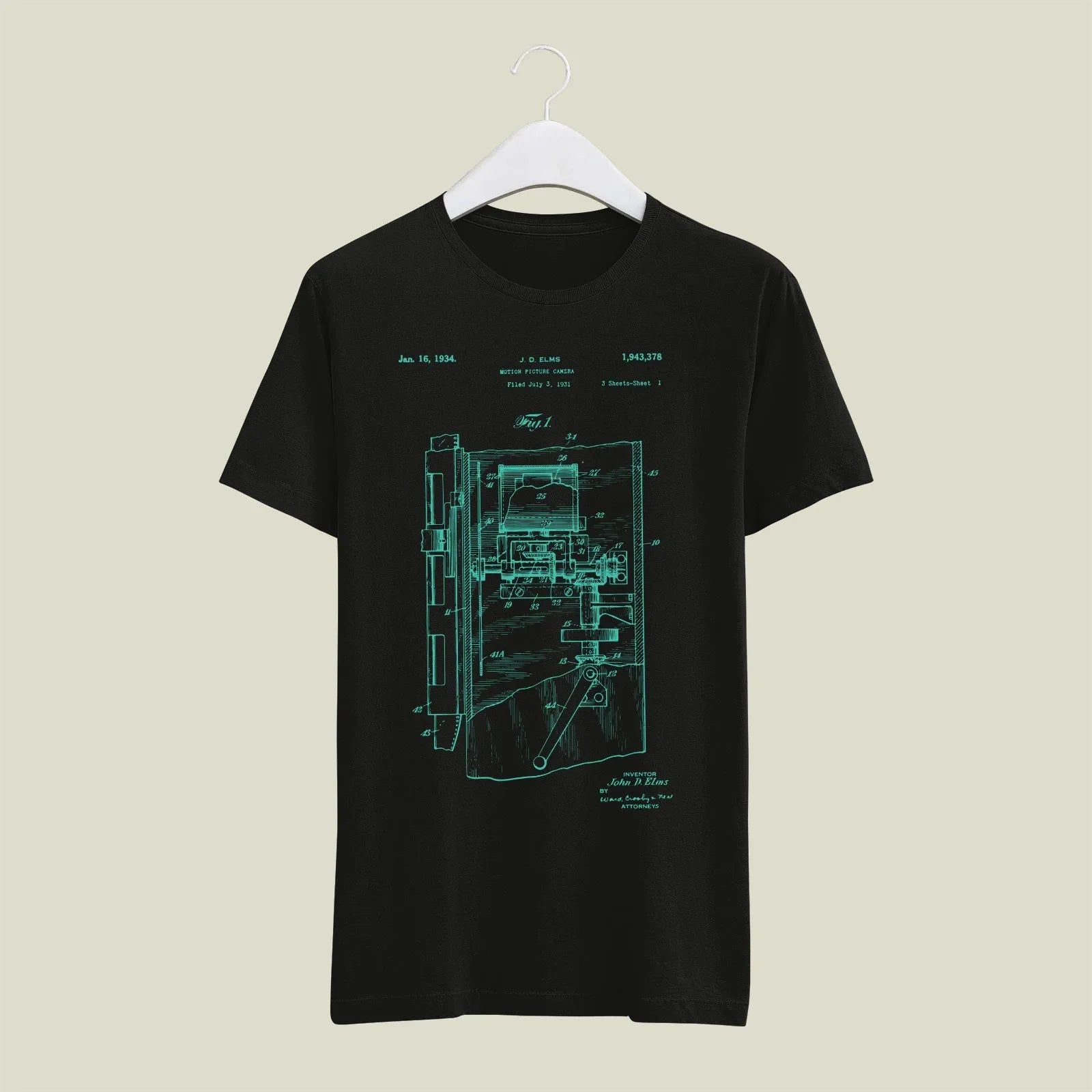 Camera Patent T-Shirt T-CMP174 Desichalchitra