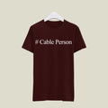 Cable Person T-Shirt T-CAB11 Desichalchitra