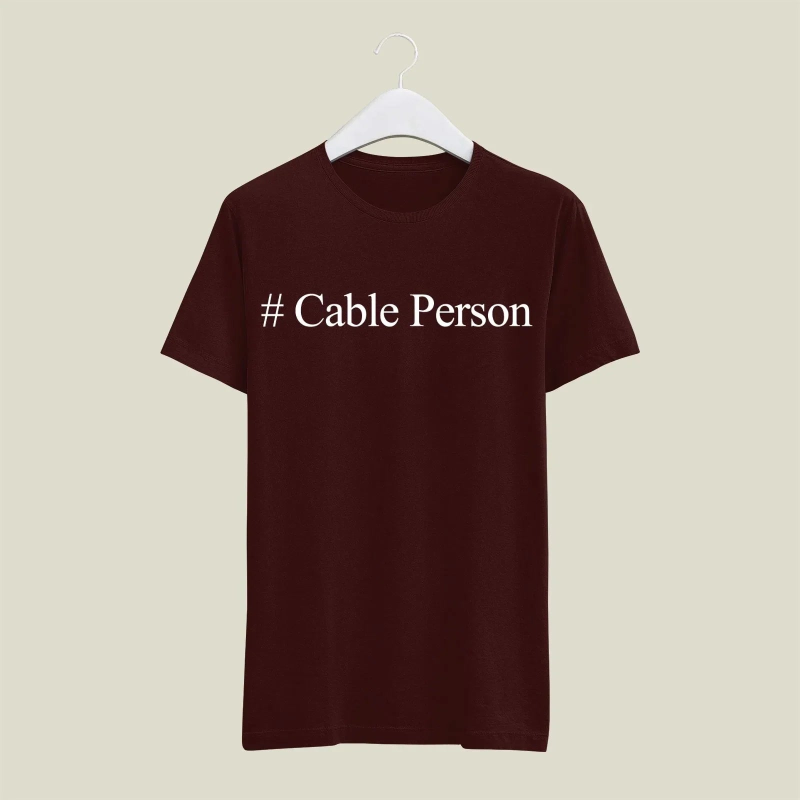 Cable Person T-Shirt T-CAB11 Desichalchitra