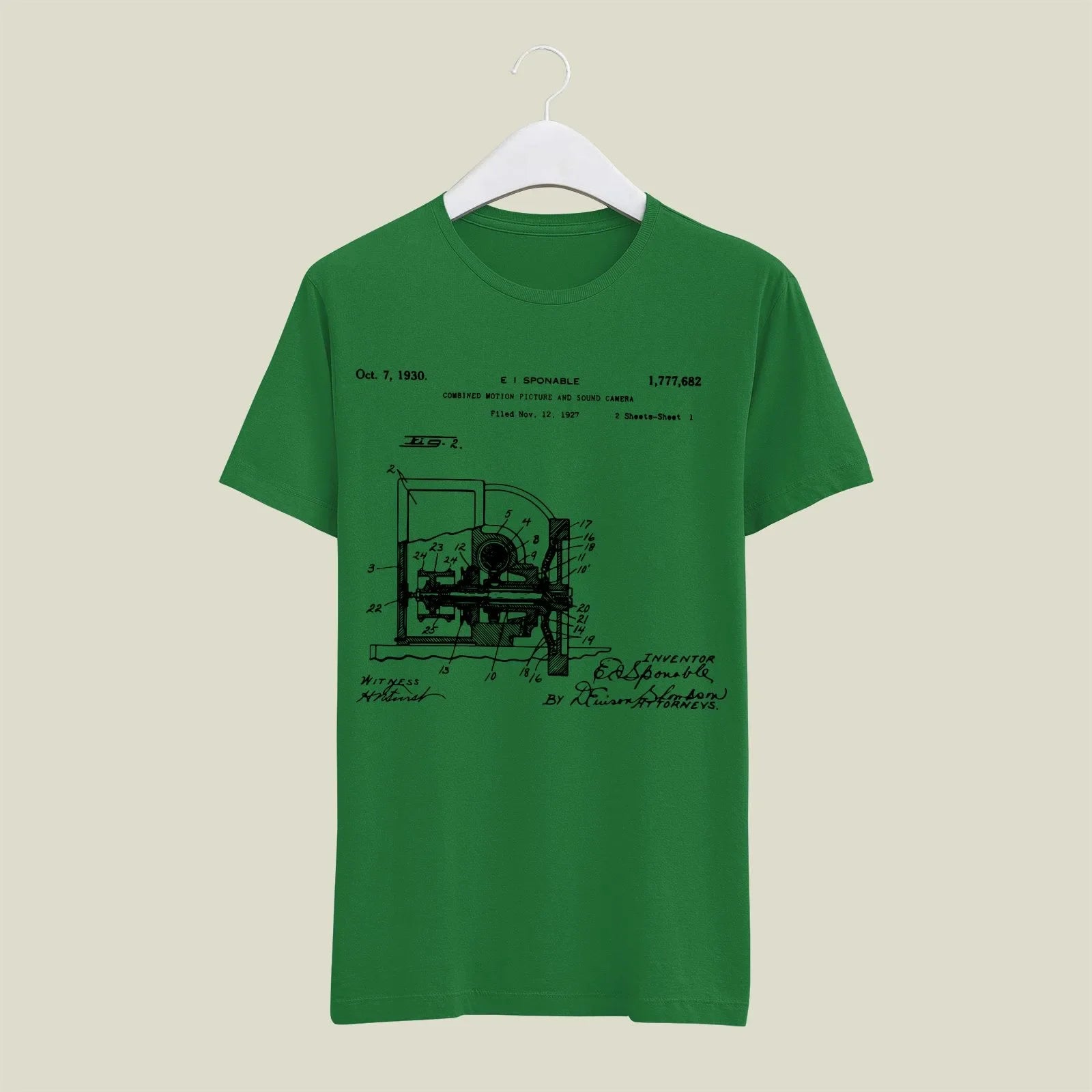 Camera Patent T-Shirt T-CMP152 Desichalchitra