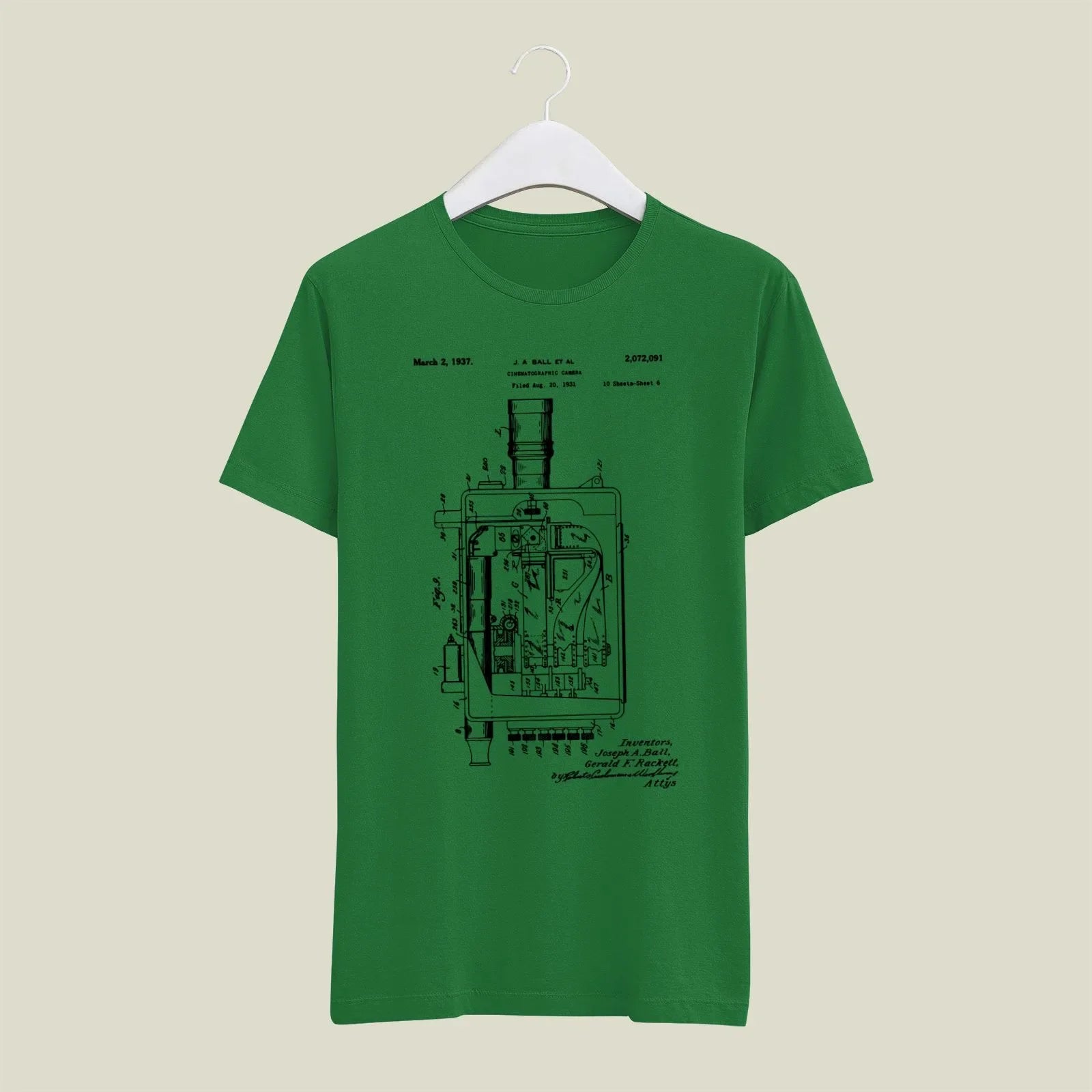Camera Patent T-Shirt T-CMP170 Desichalchitra