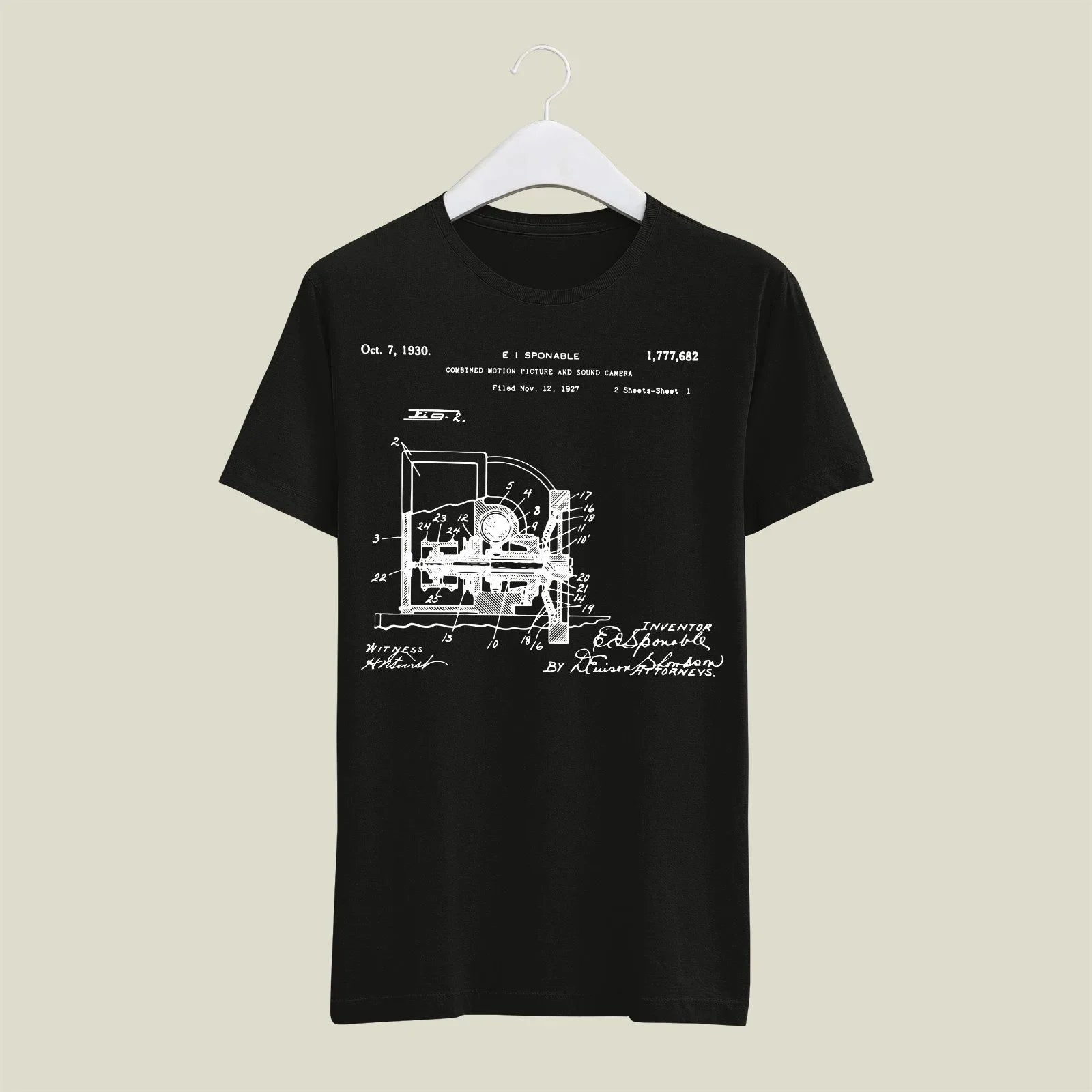 Camera Patent T-Shirt T-CMP156 Desichalchitra