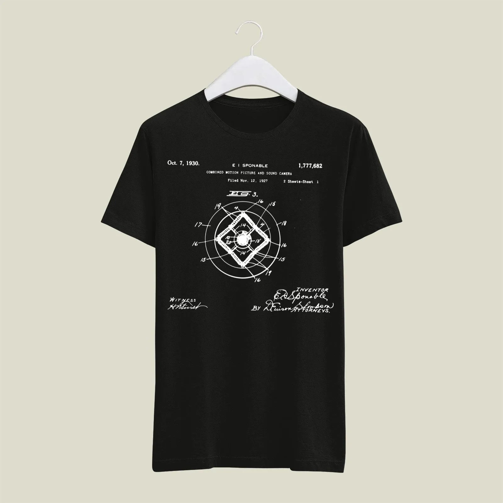 Camera Patent T-Shirt T-CMP167 Desichalchitra