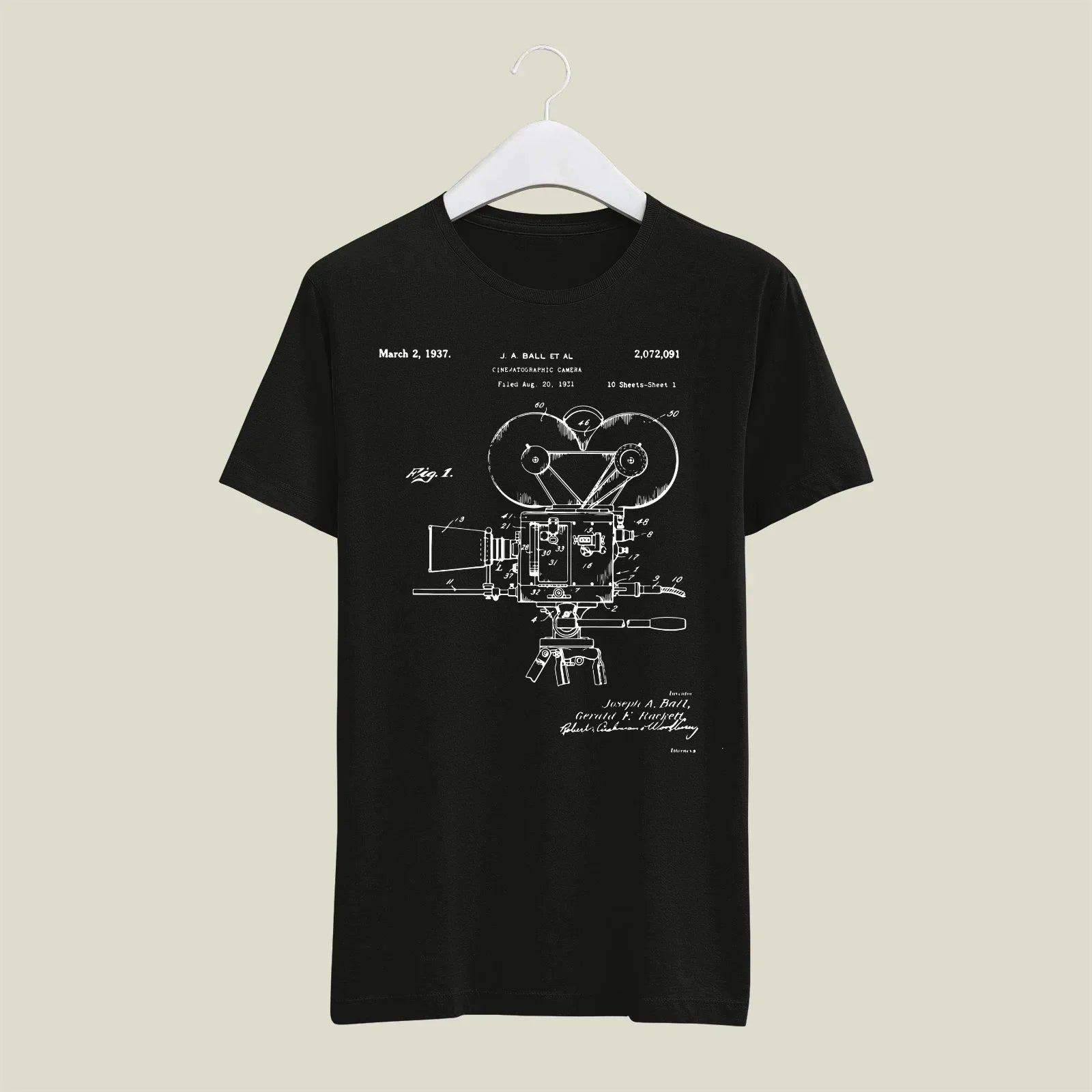 Camera Patent T-Shirt T-CMP191 Desichalchitra
