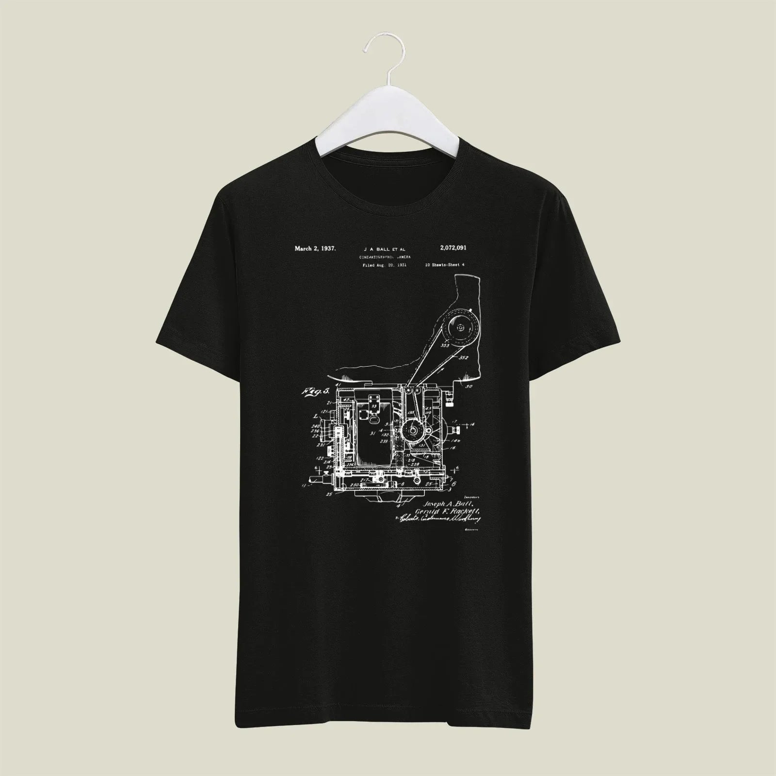 Camera Patent T-Shirt T-CMP195 Desichalchitra