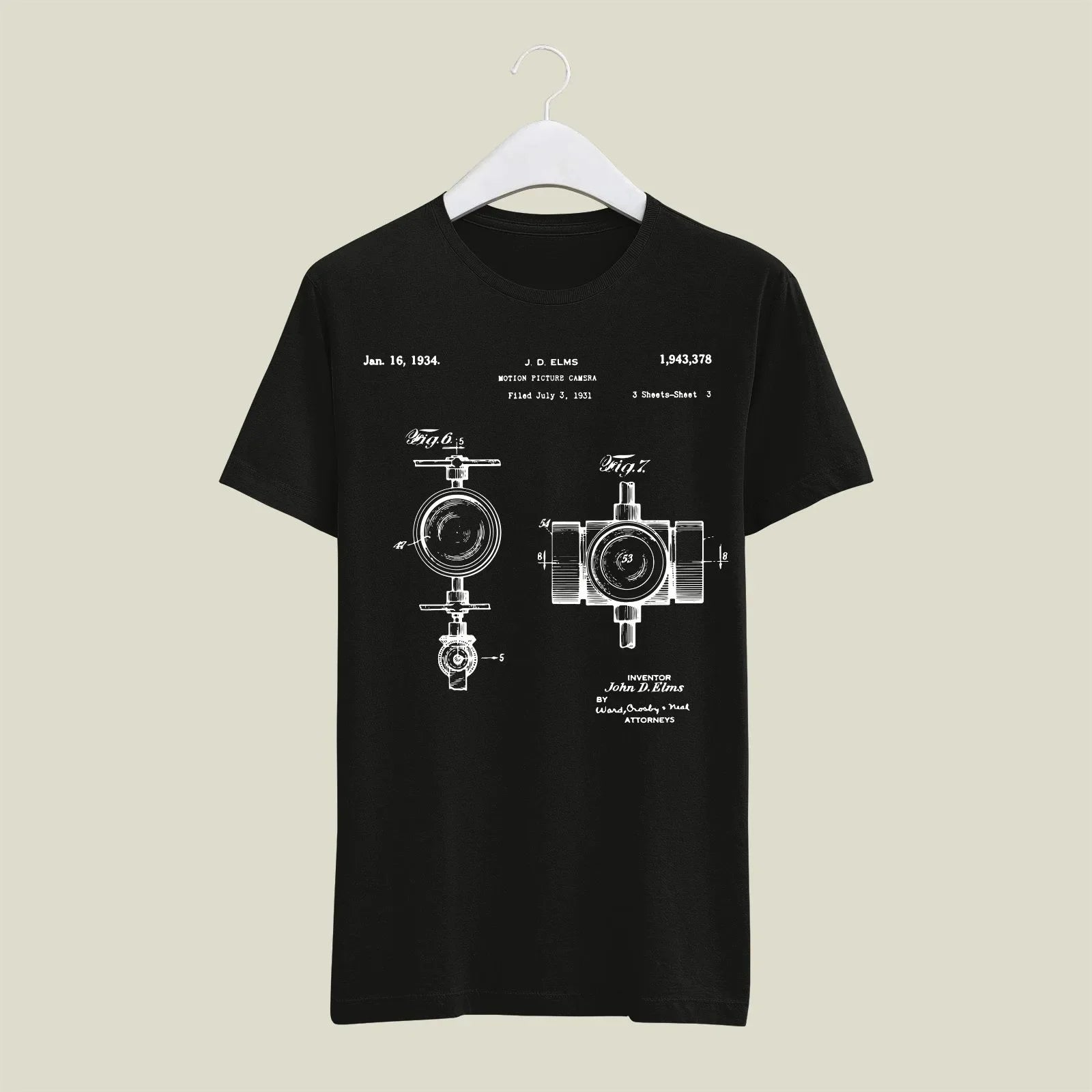 Camera Patent T-Shirt T-CMP204 Desichalchitra
