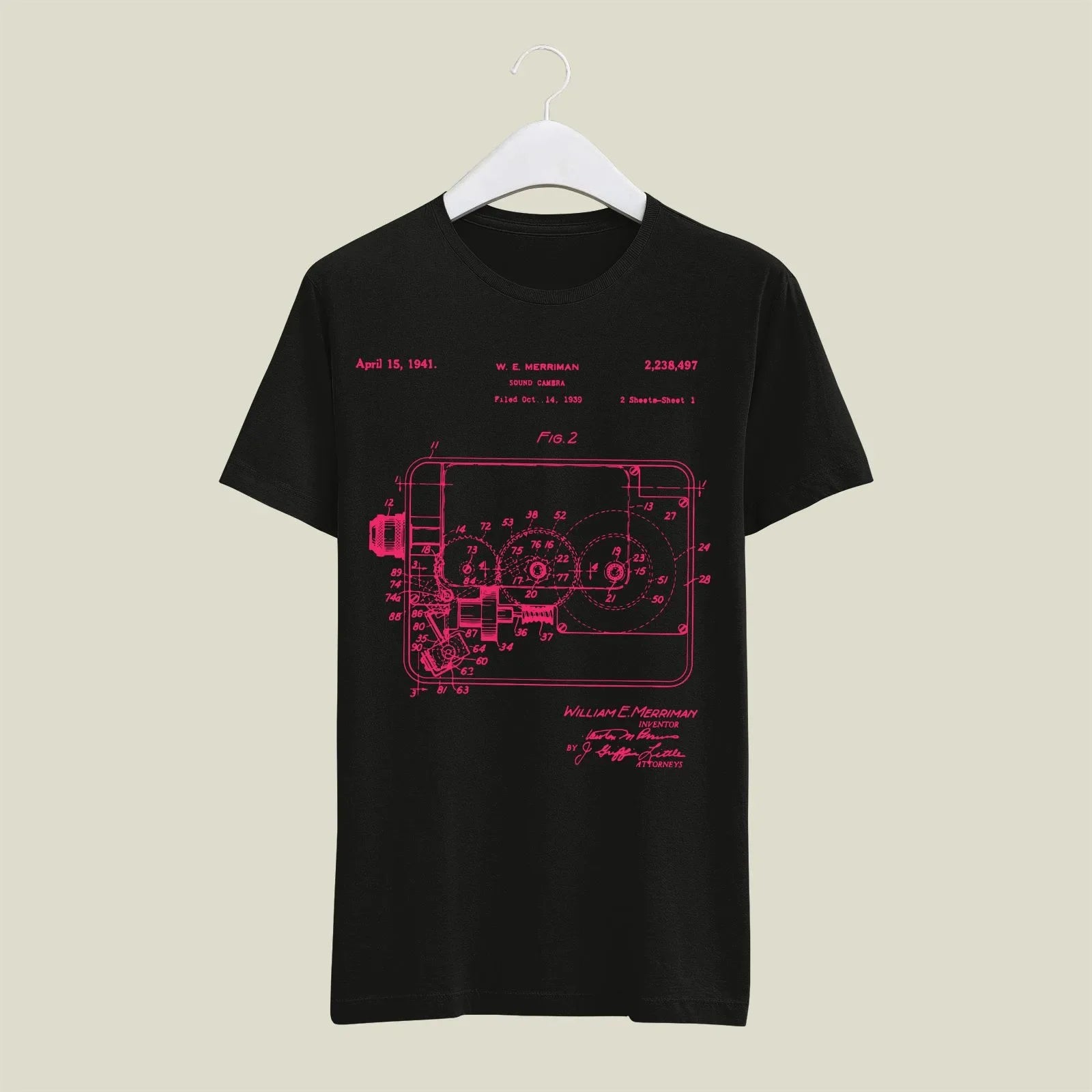 Camera Patent T-Shirt T-CMP153 Desichalchitra