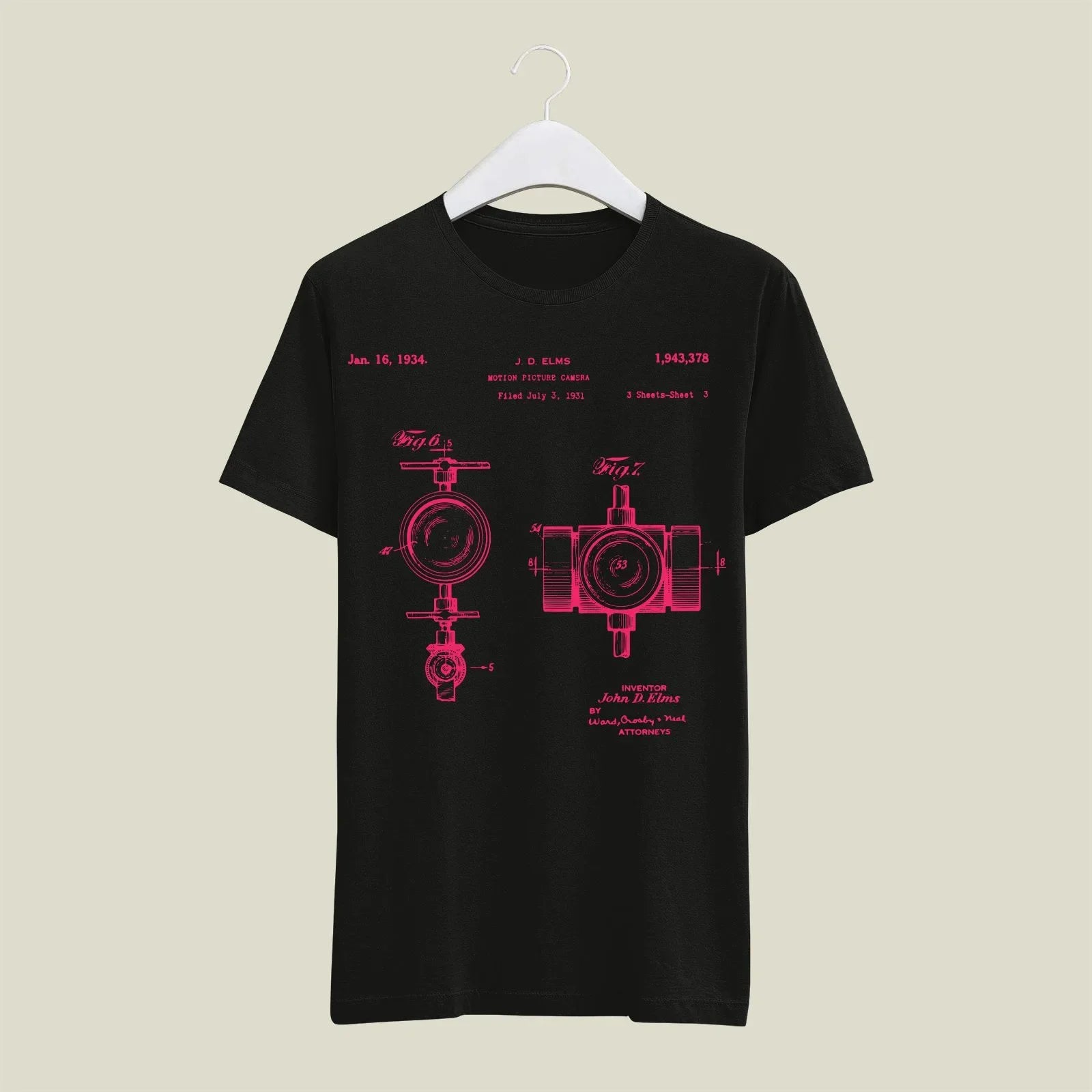 Camera Patent T-Shirt T-CMP201 Desichalchitra