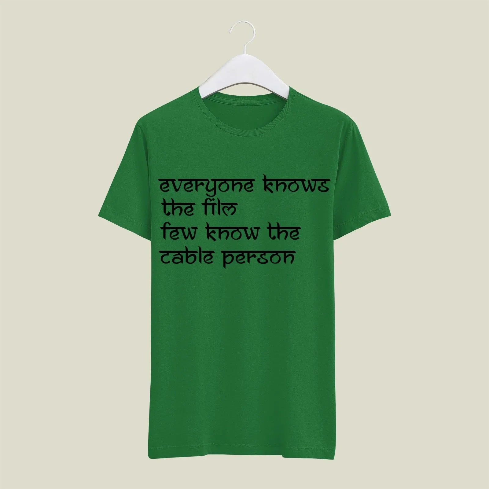 Cable Person T-Shirt T-CAB15 Desichalchitra