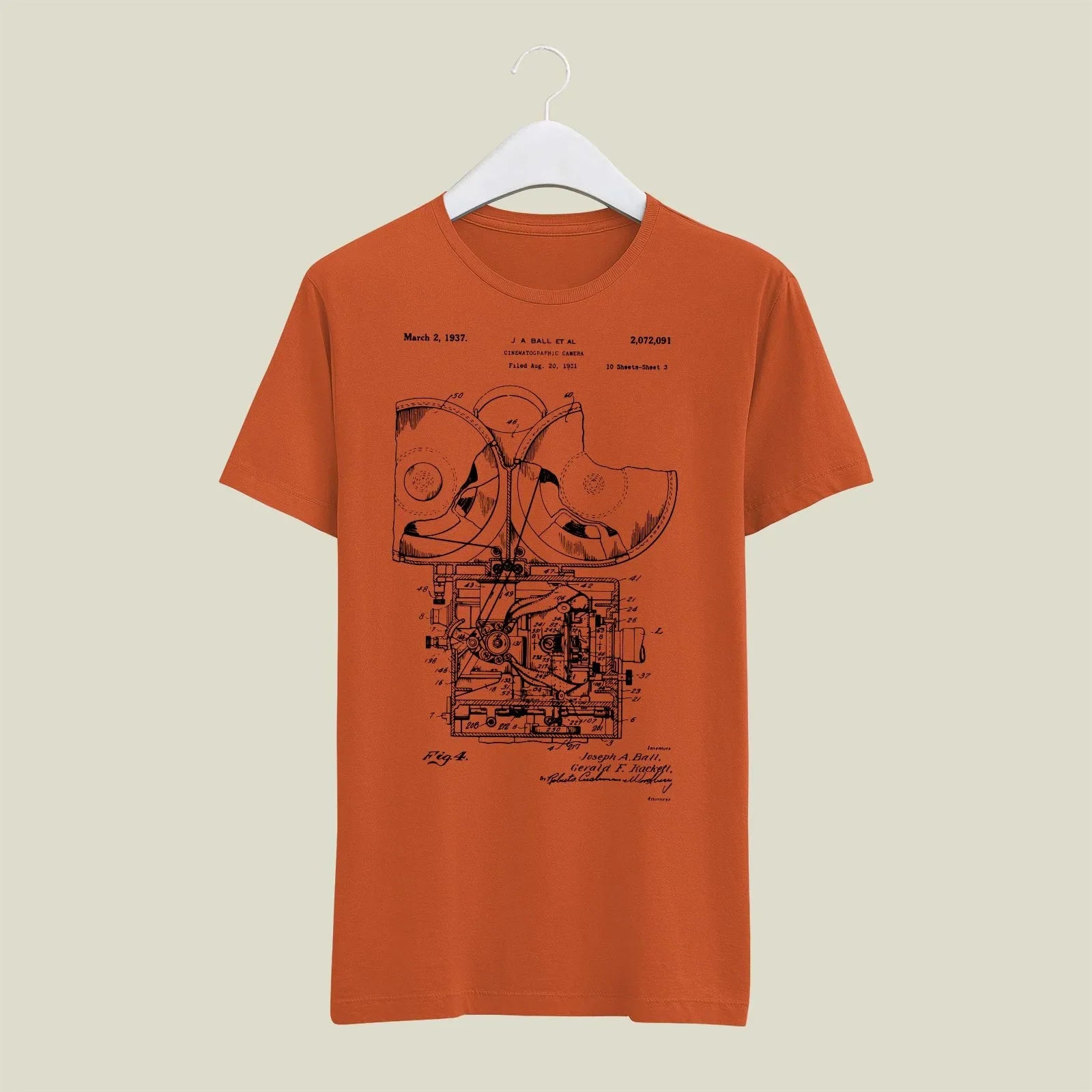 Camera Patent T-Shirt T-CMP172 Desichalchitra