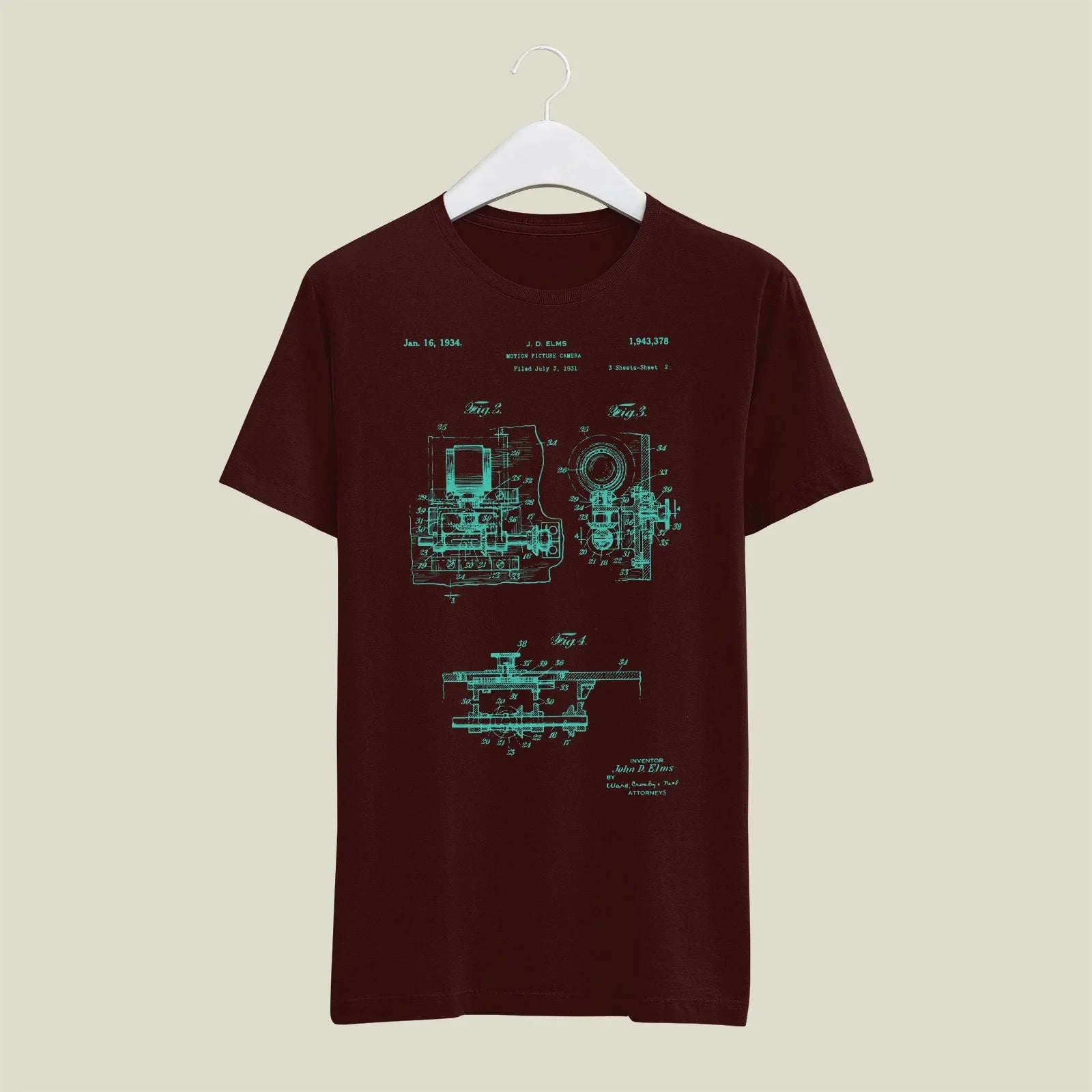 Camera Patent T-Shirt T-CMP185 Desichalchitra
