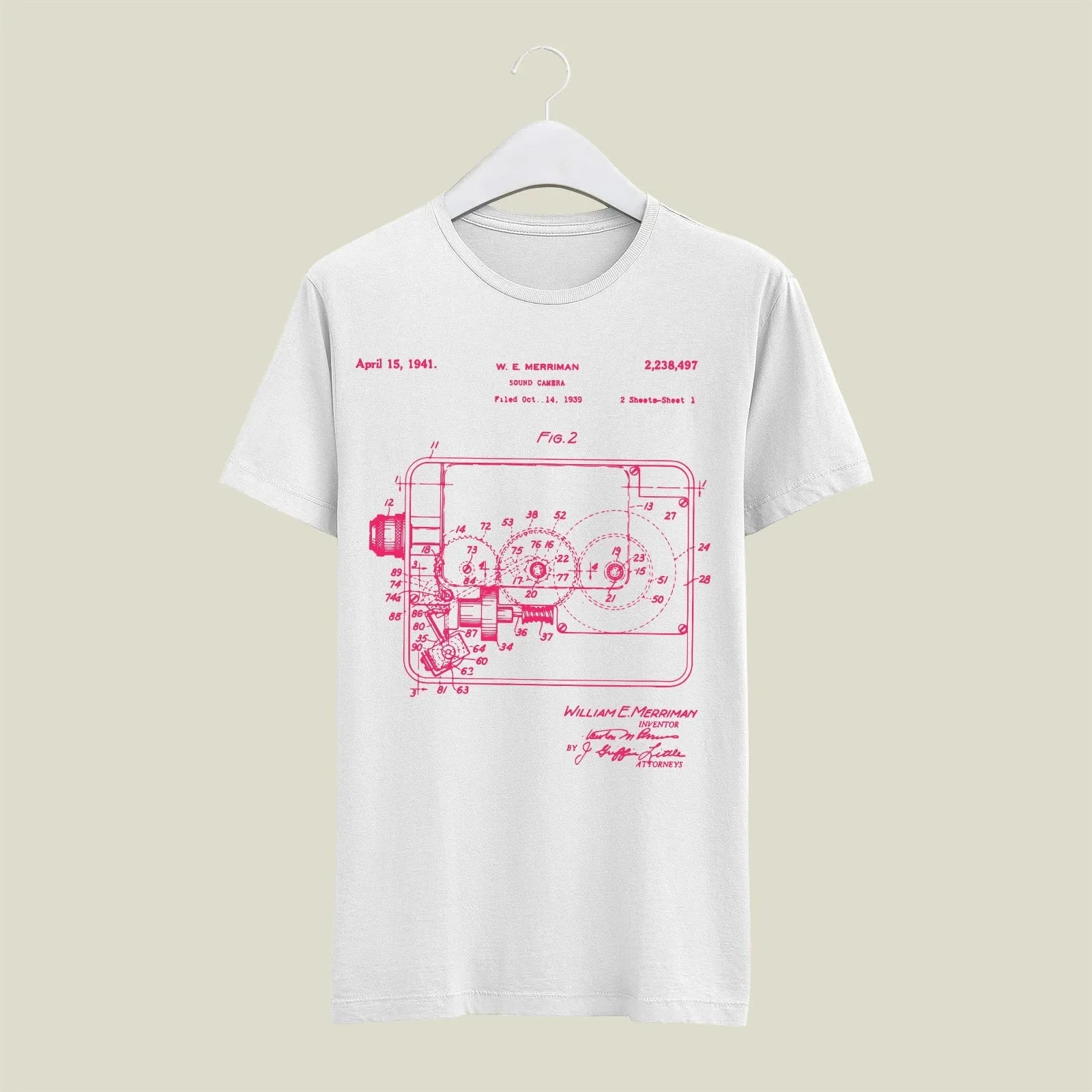 Camera Patent T-Shirt T-CMP153 Desichalchitra