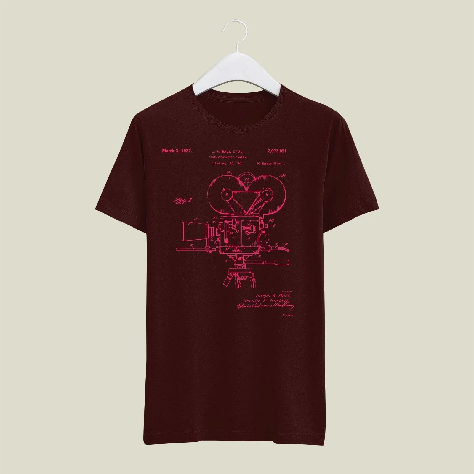 Camera Patent T-Shirt T-CMP187 Desichalchitra