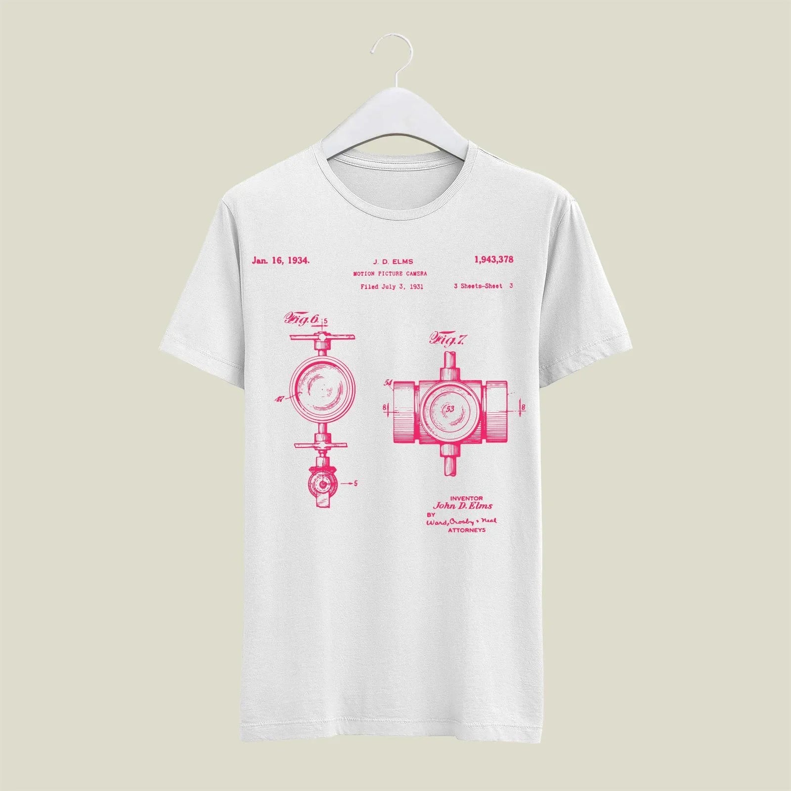 Camera Patent T-Shirt T-CMP201 Desichalchitra