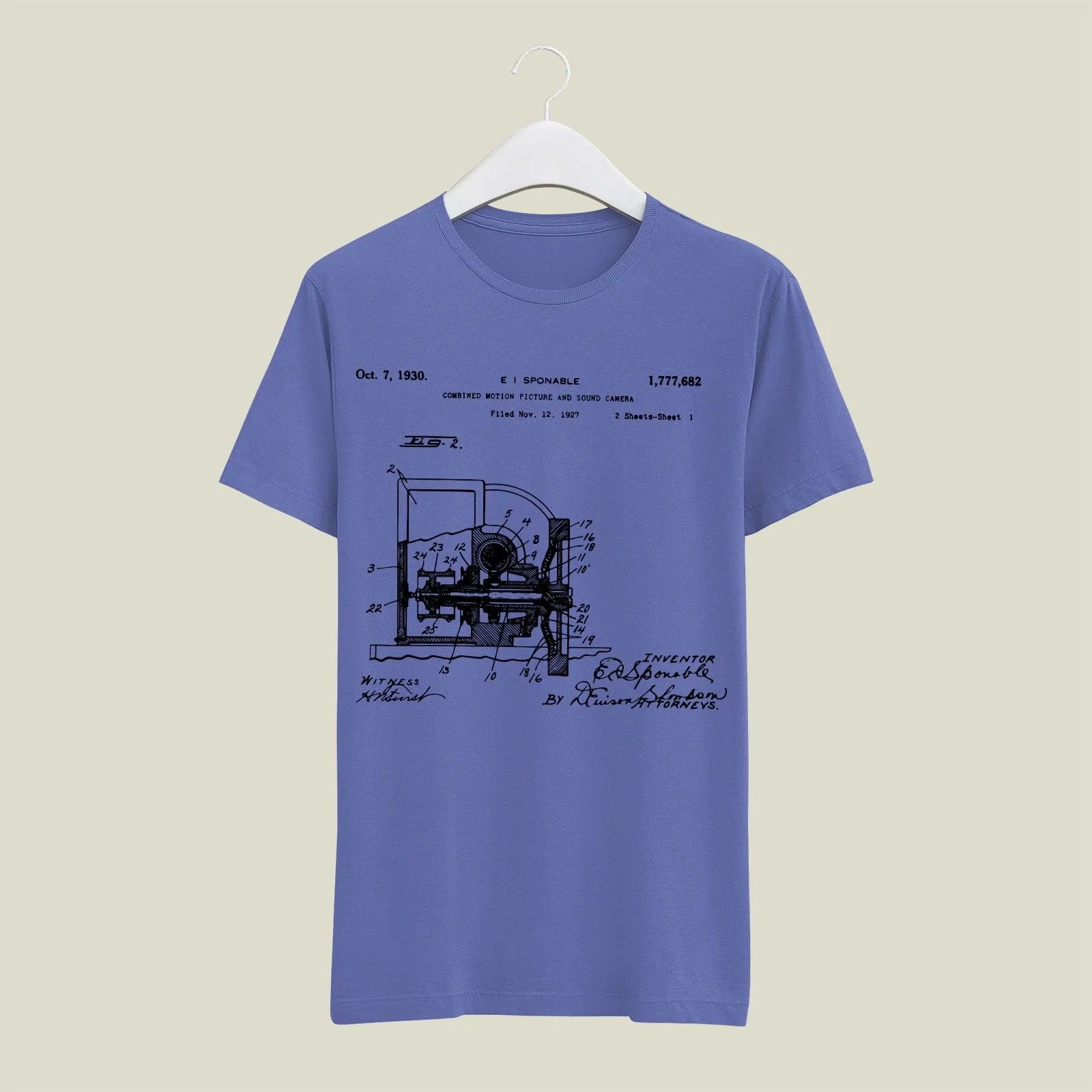 Camera Patent T-Shirt T-CMP152 Desichalchitra