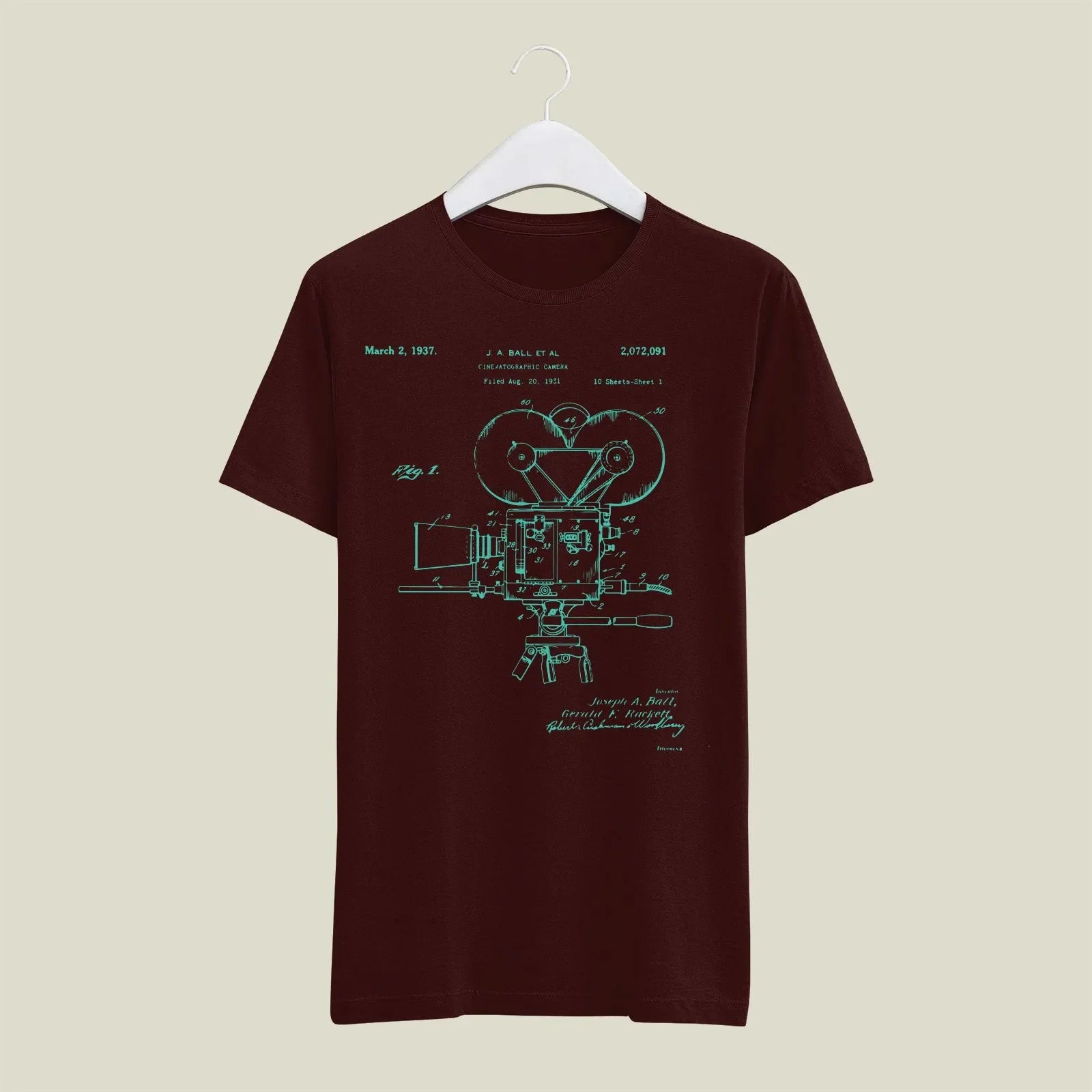 Camera Patent T-Shirt T-CMP179 Desichalchitra