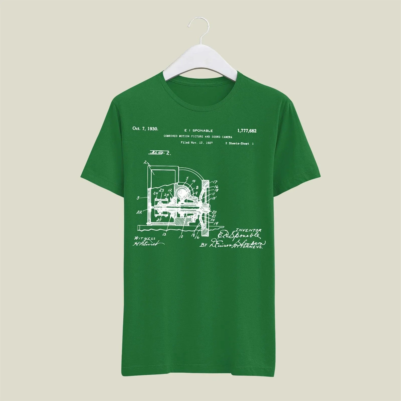 Camera Patent T-Shirt T-CMP156 Desichalchitra