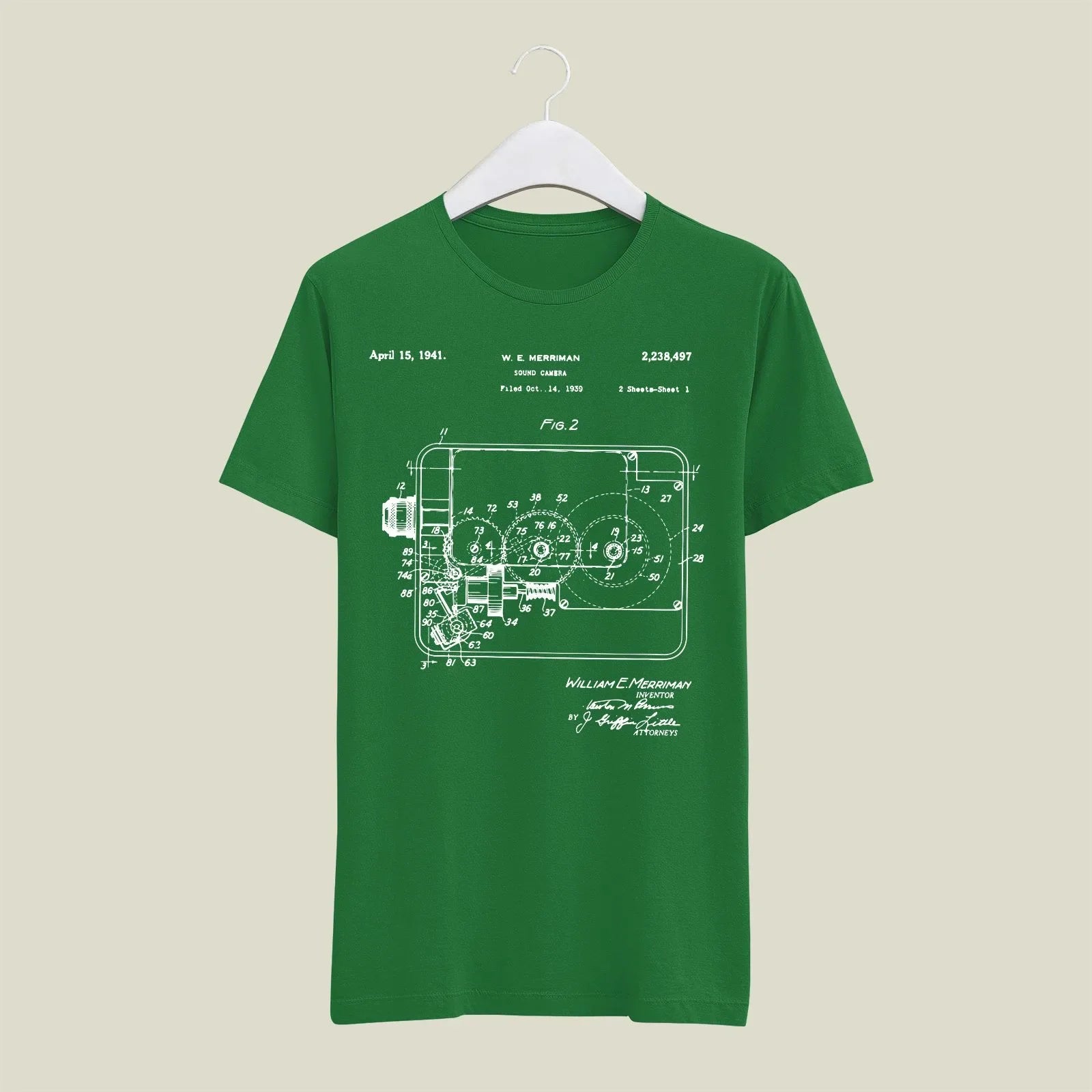 Camera Patent T-Shirt T-CMP182 Desichalchitra