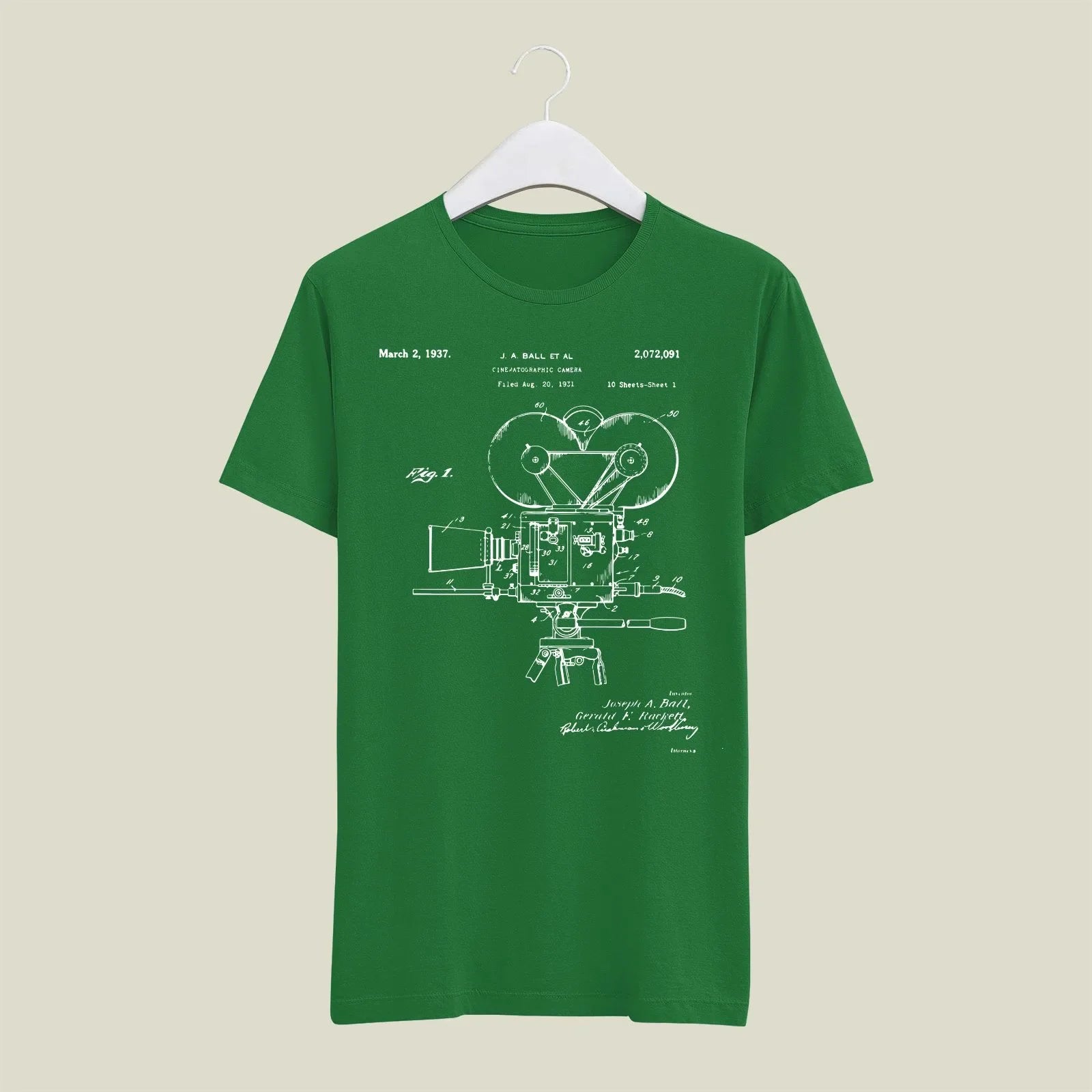 Camera Patent T-Shirt T-CMP191 Desichalchitra