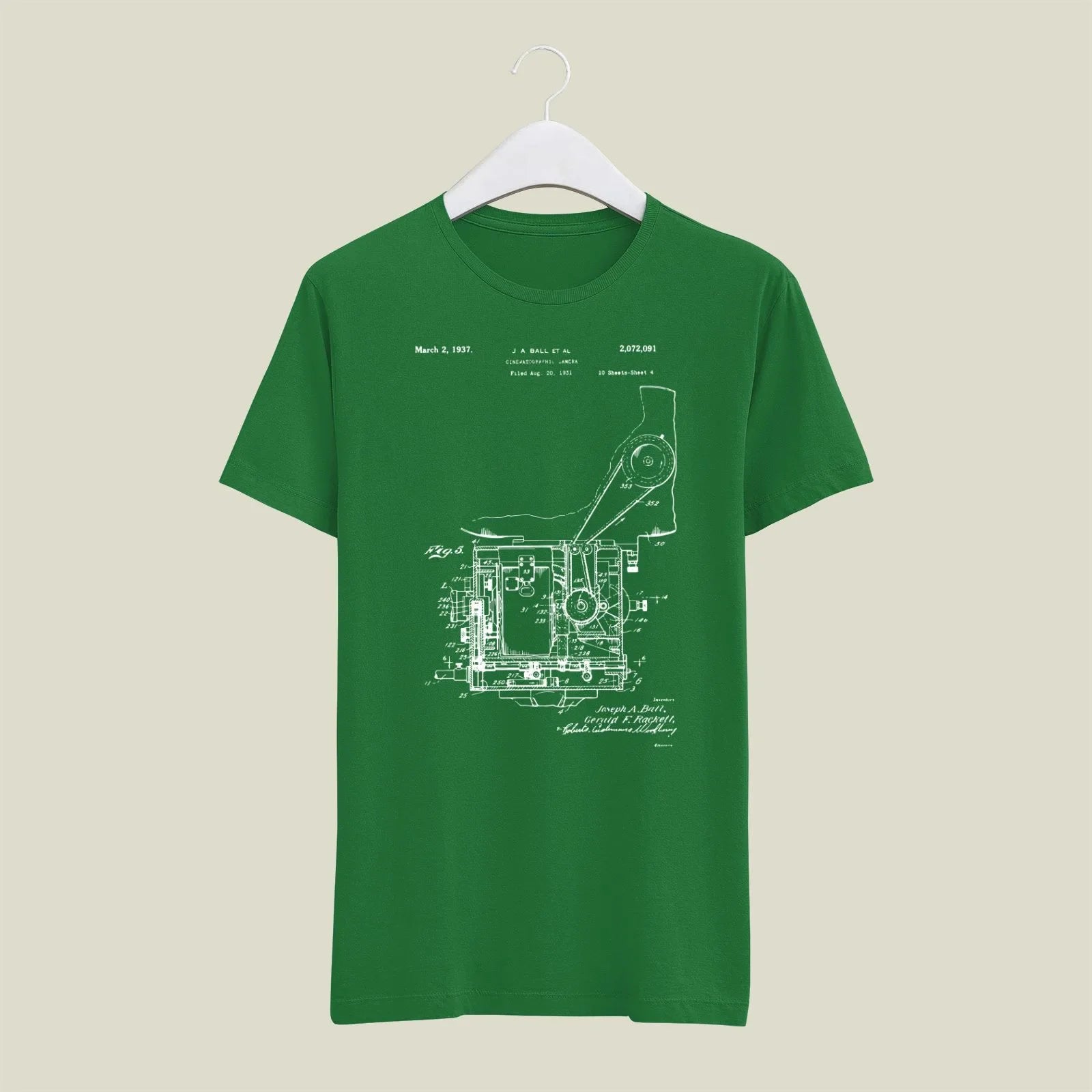 Camera Patent T-Shirt T-CMP195 Desichalchitra
