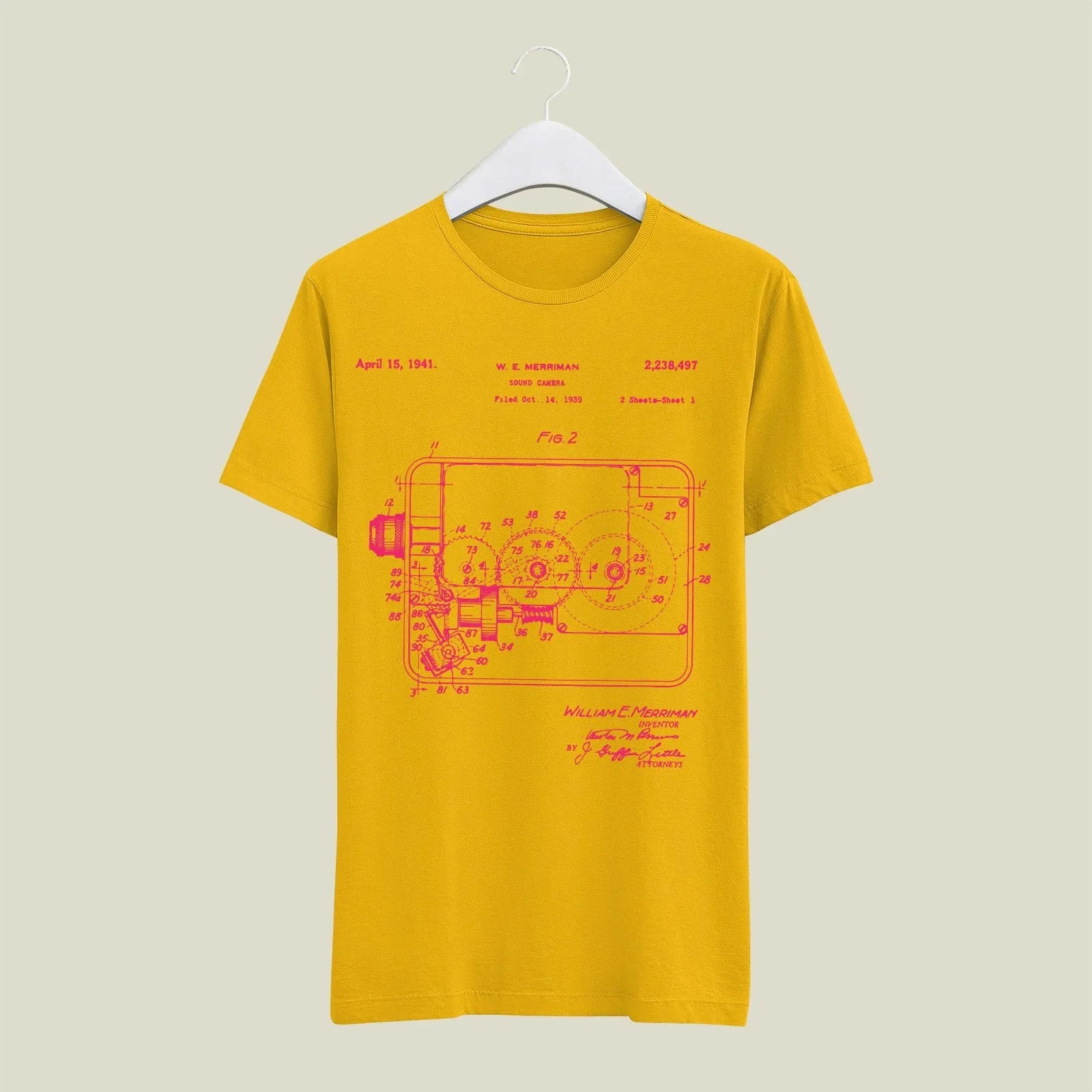 Camera Patent T-Shirt T-CMP153 Desichalchitra