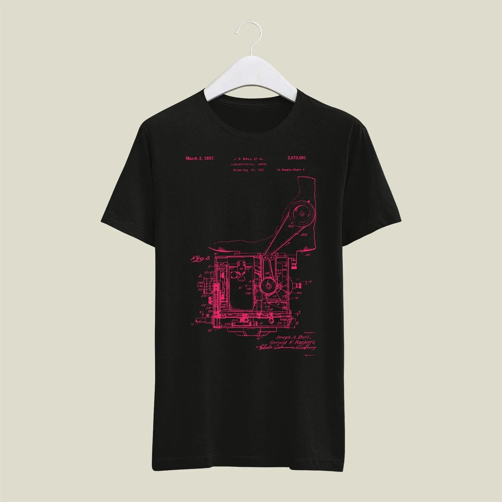 Camera Patent T-Shirt T-CMP193 Desichalchitra