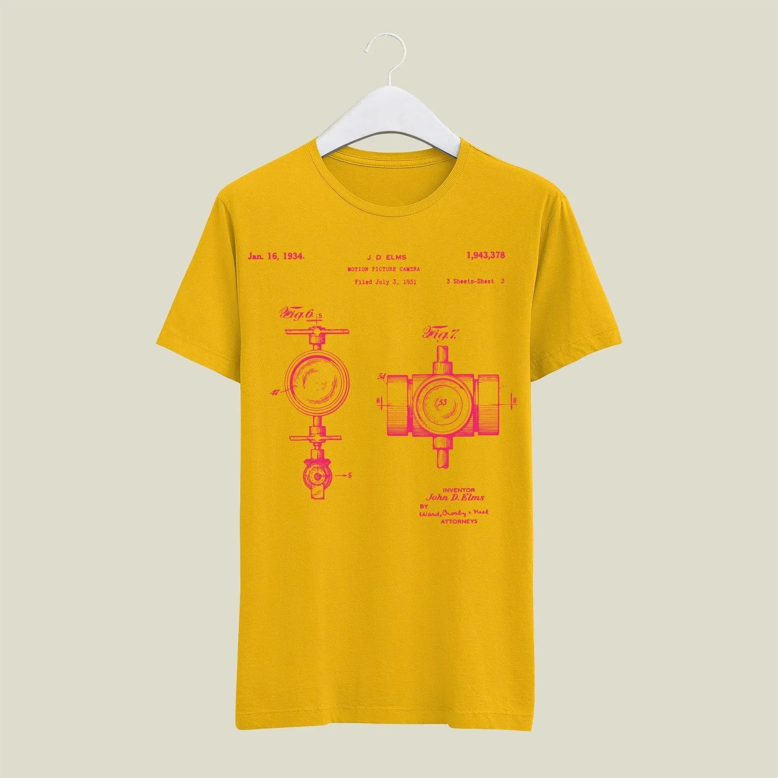 Camera Patent T-Shirt T-CMP201 Desichalchitra