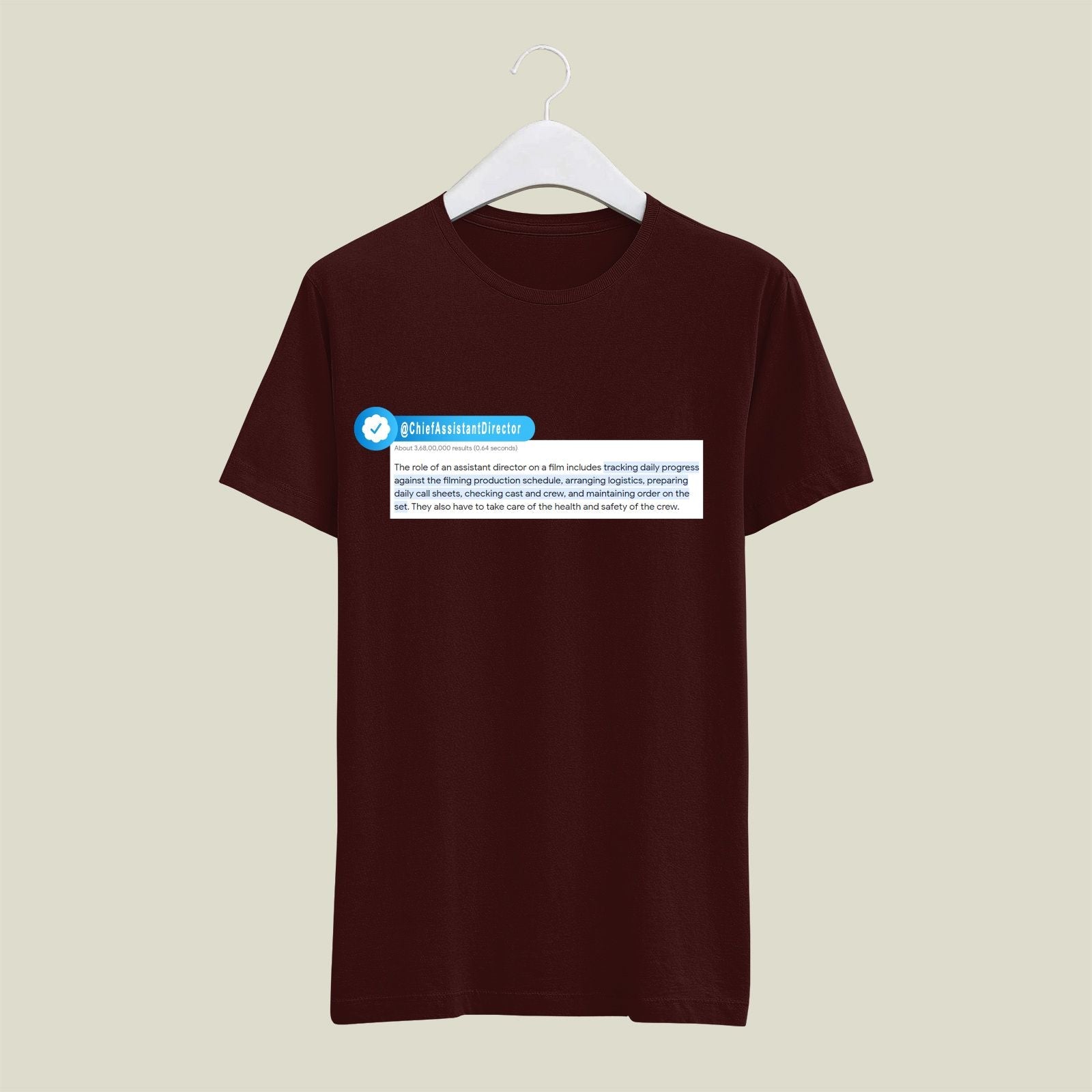 Chief Assistant Director T-Shirt T-CAD4 Desichalchitra
