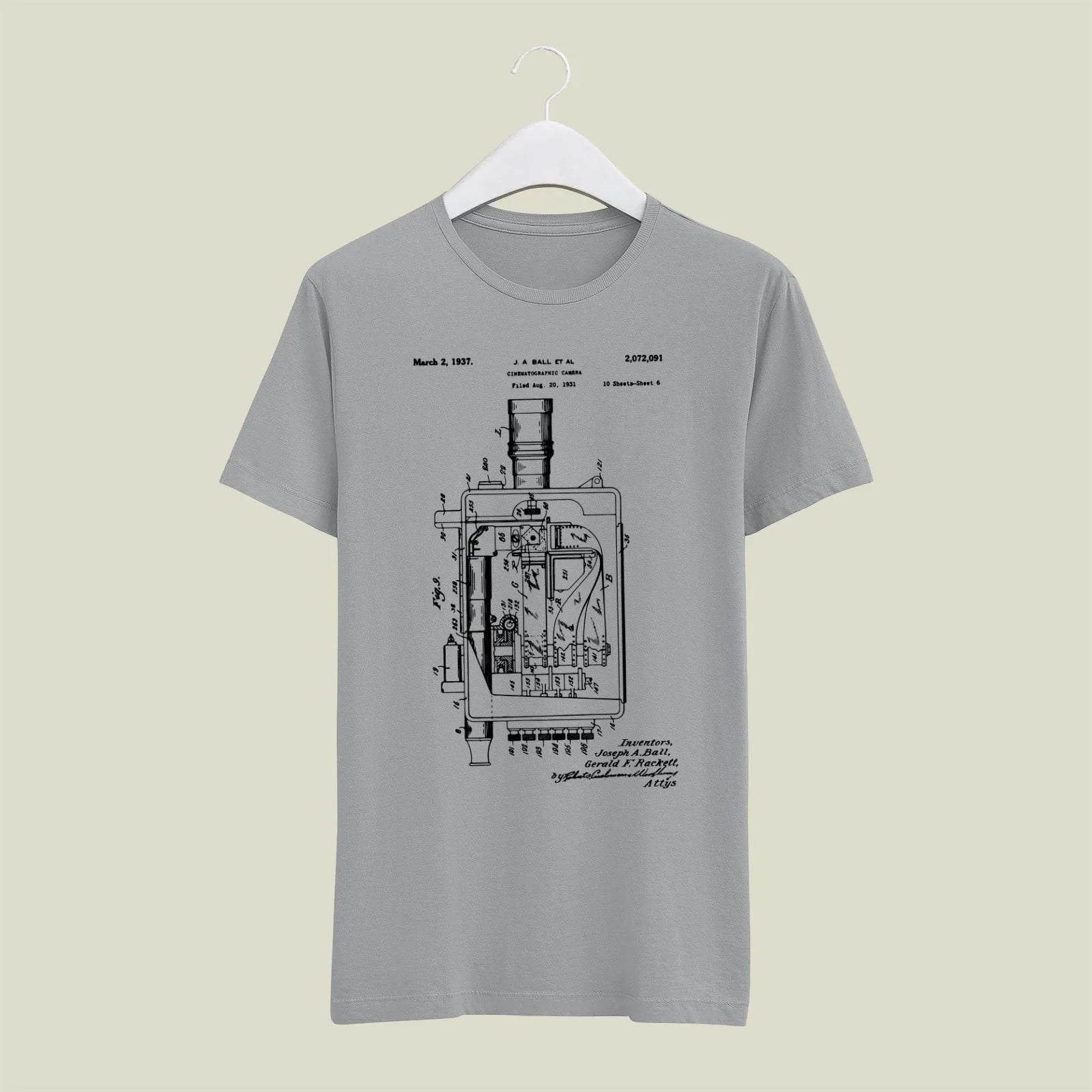 Camera Patent T-Shirt T-CMP170 Desichalchitra