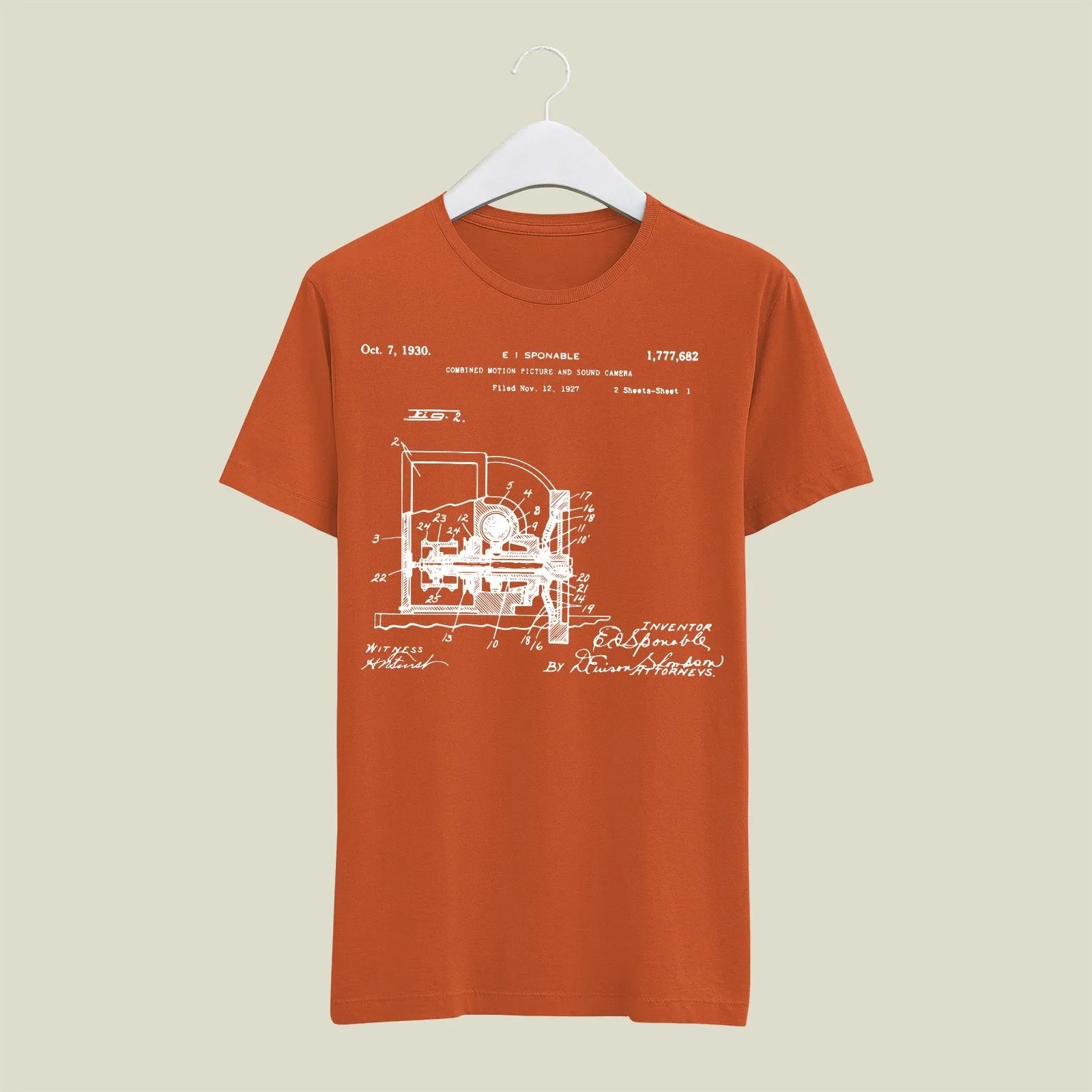 Camera Patent T-Shirt T-CMP156 Desichalchitra
