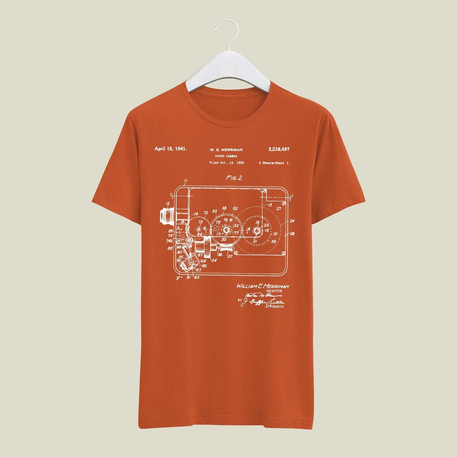 Camera Patent T-Shirt T-CMP182 Desichalchitra