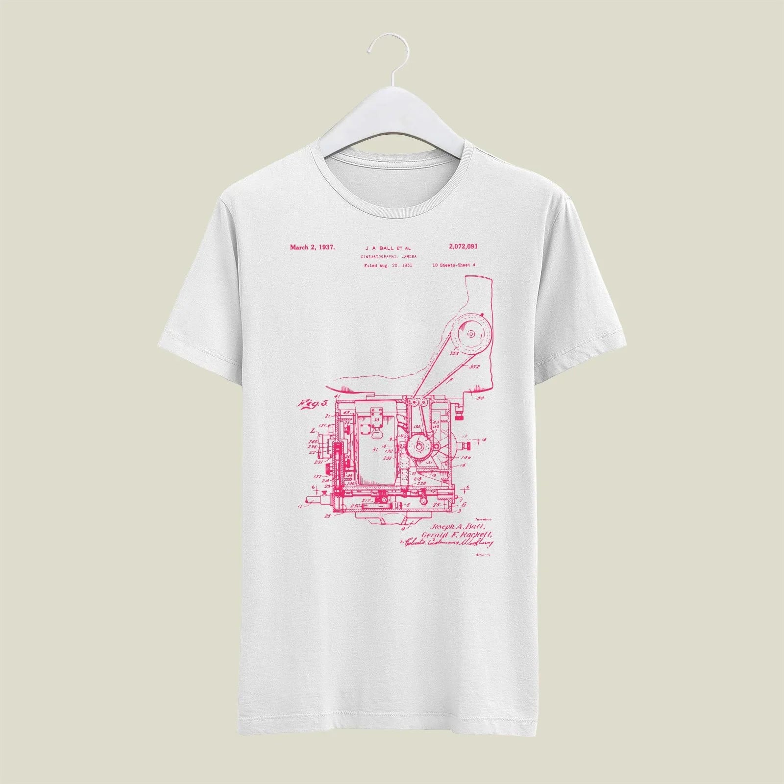 Camera Patent T-Shirt T-CMP193 Desichalchitra