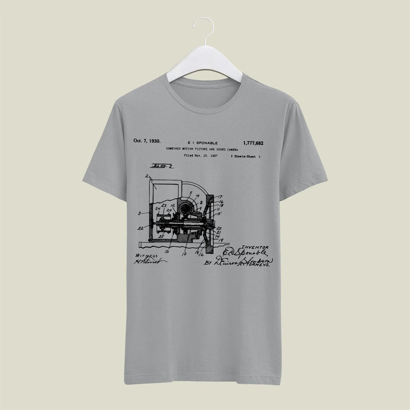 Camera Patent T-Shirt T-CMP152 Desichalchitra